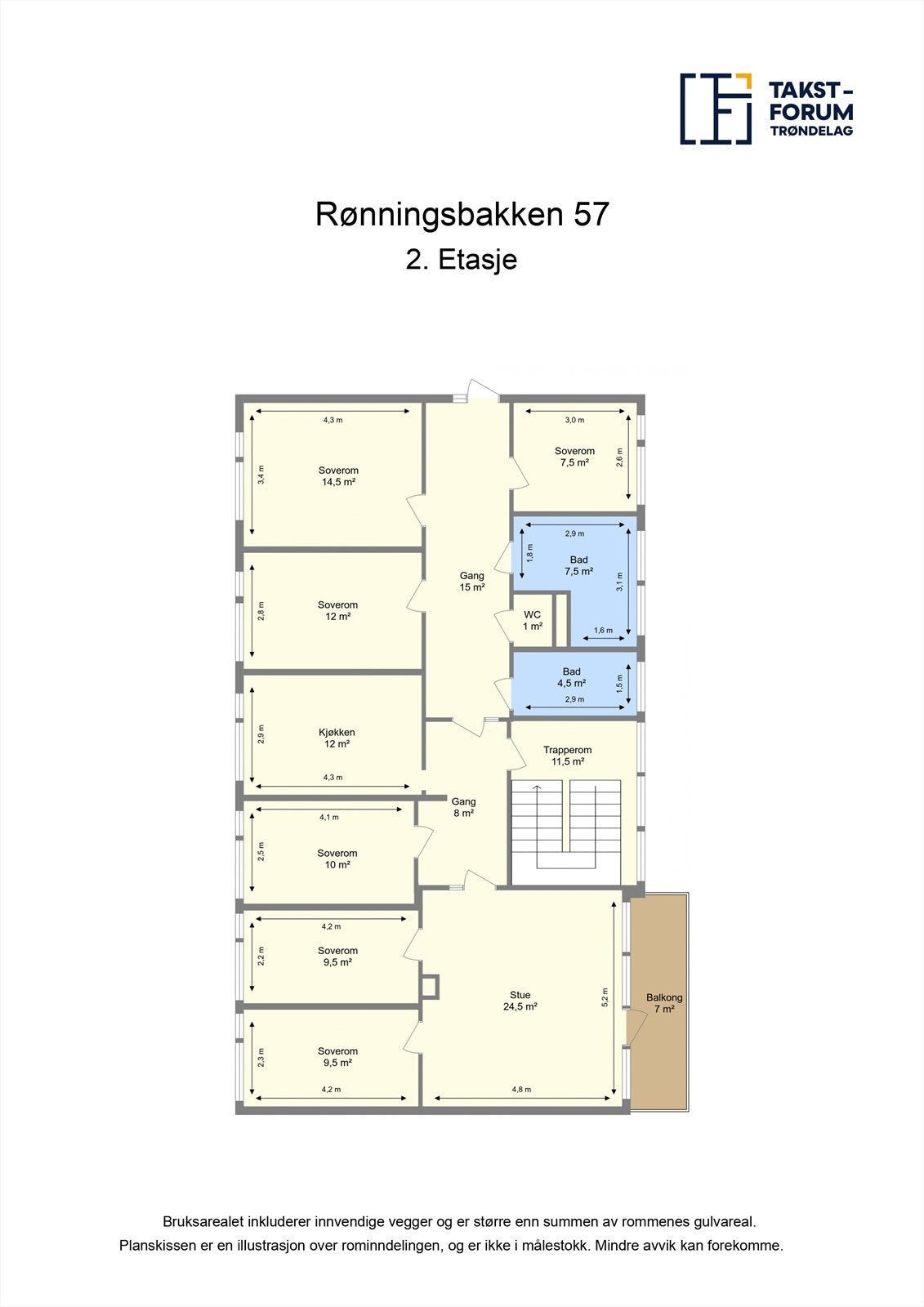 Plantegning 2. etasje Galleribilde