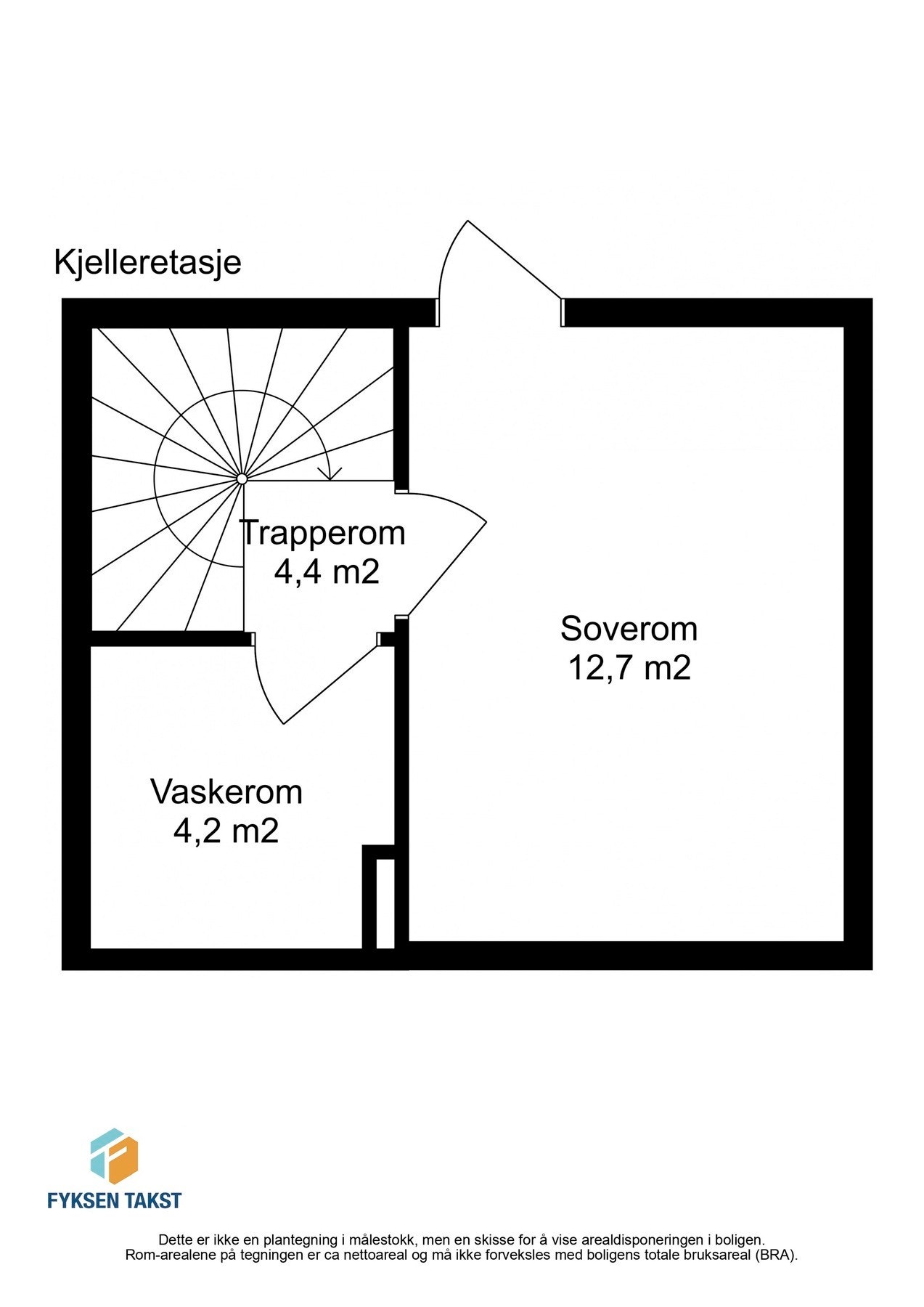 Planskisse kjelleretasje. Galleribilde