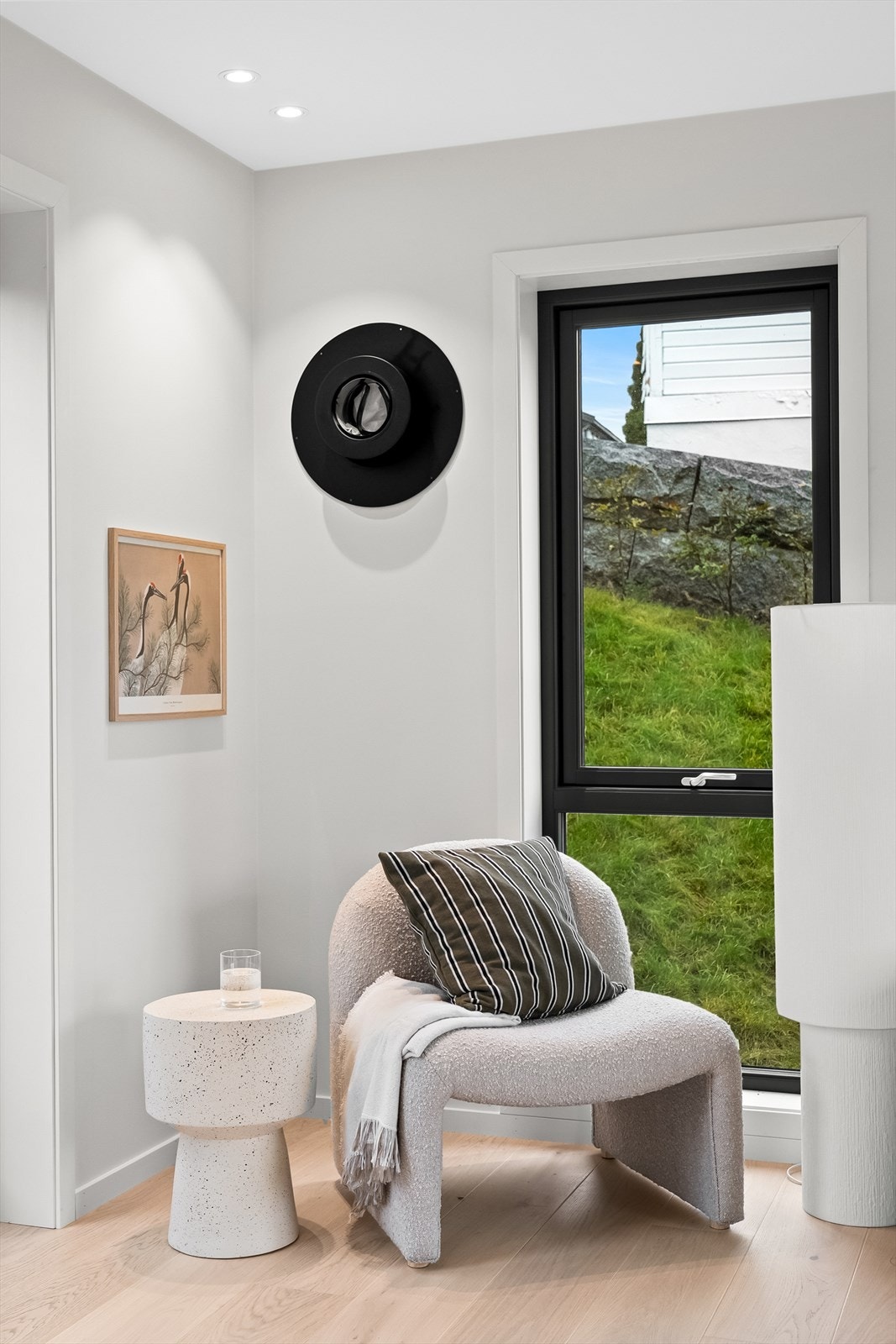 Pipeløp klart for montering av peis. (Peis følger etter nærmere spesifikasjoner). Galleribilde