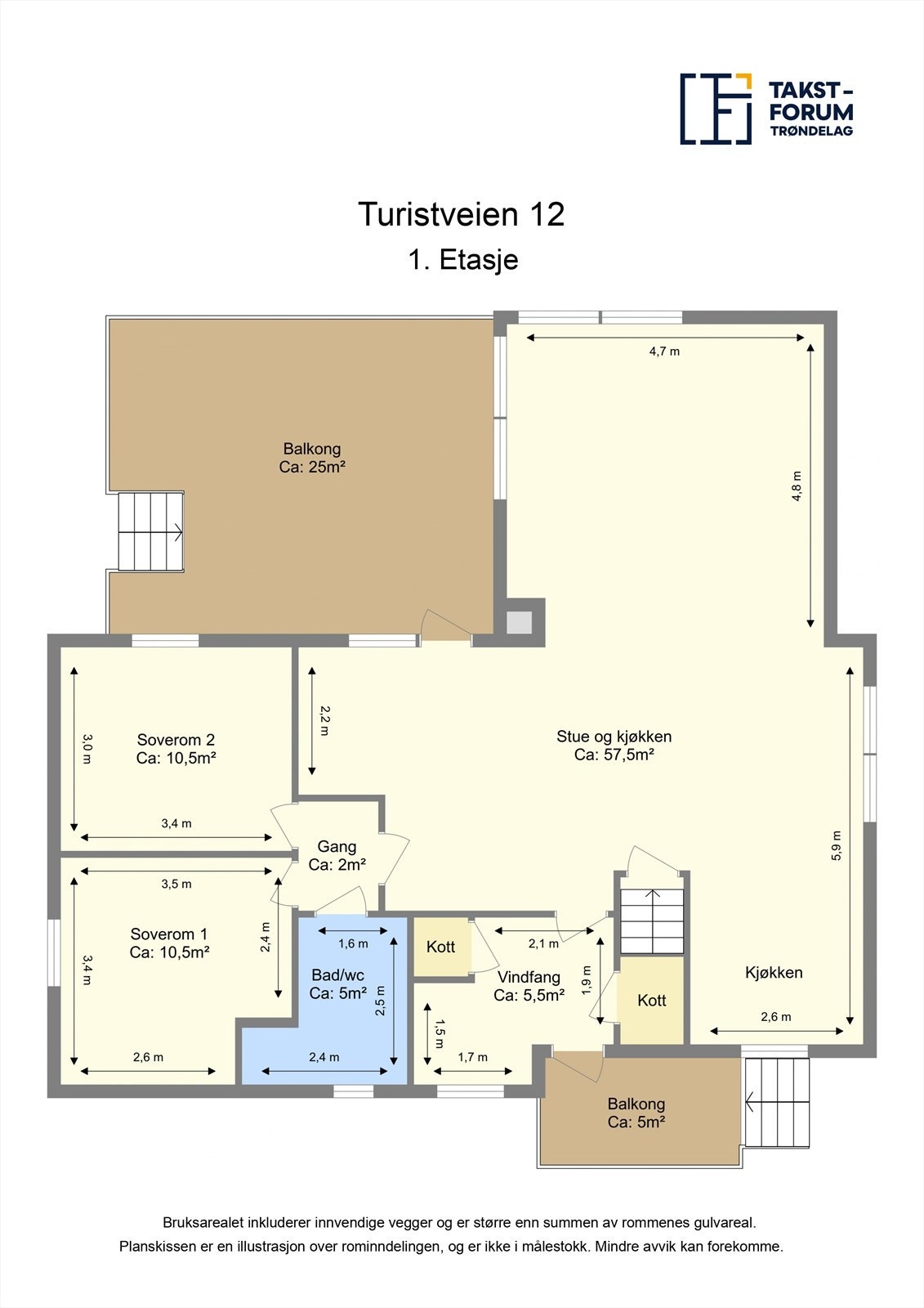 Plantegning 1.etg. Galleribilde