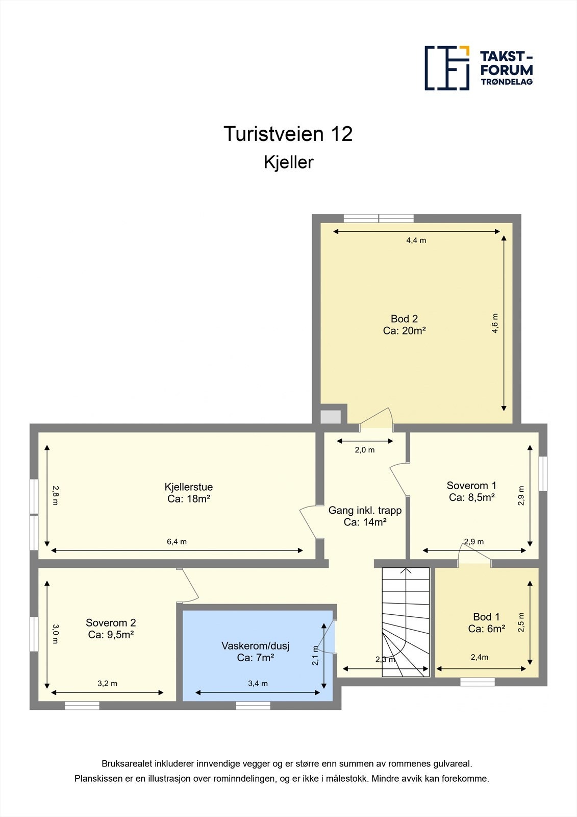 Plantegning u.etg. Galleribilde
