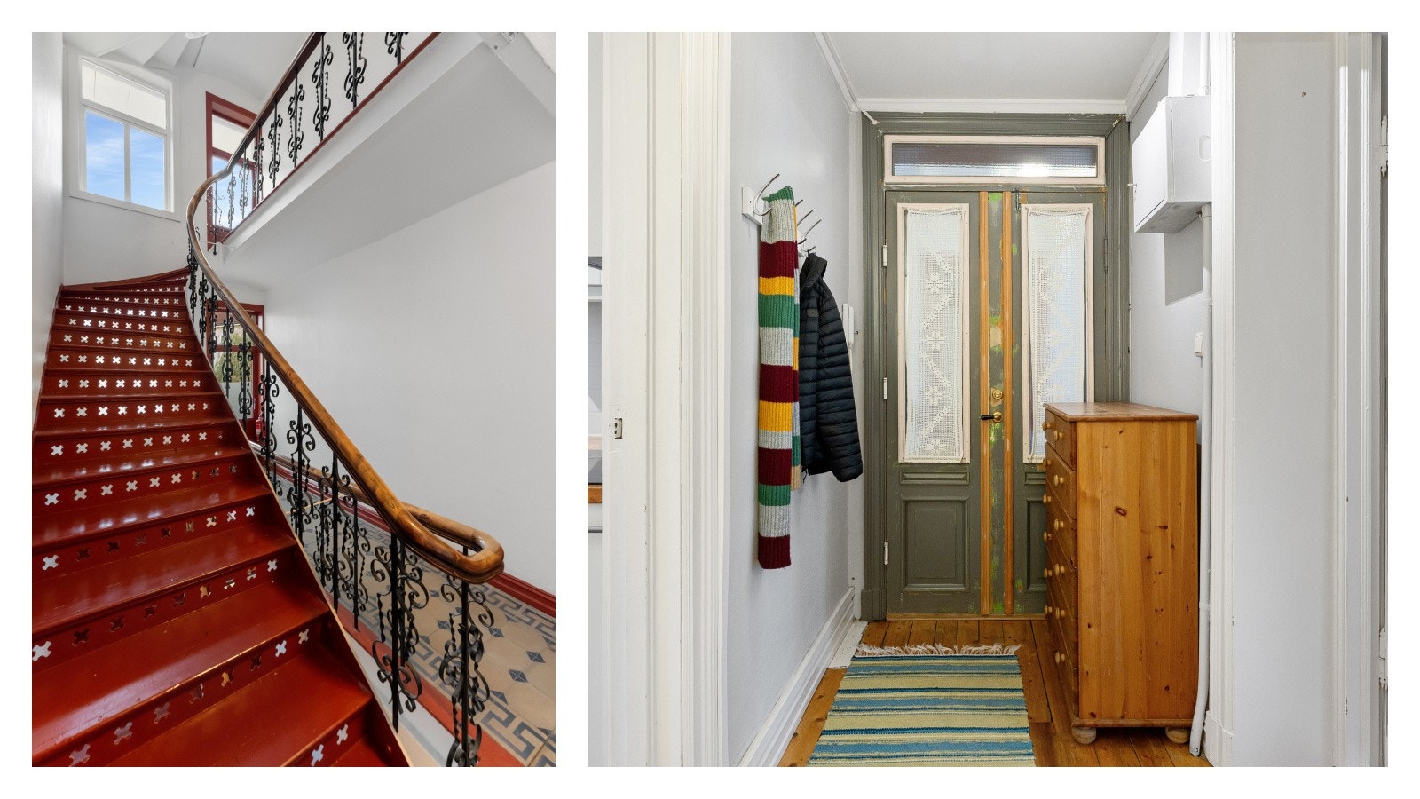 Eldre og klassiske dører og oppgang gir boligen mye sjarm. Galleribilde