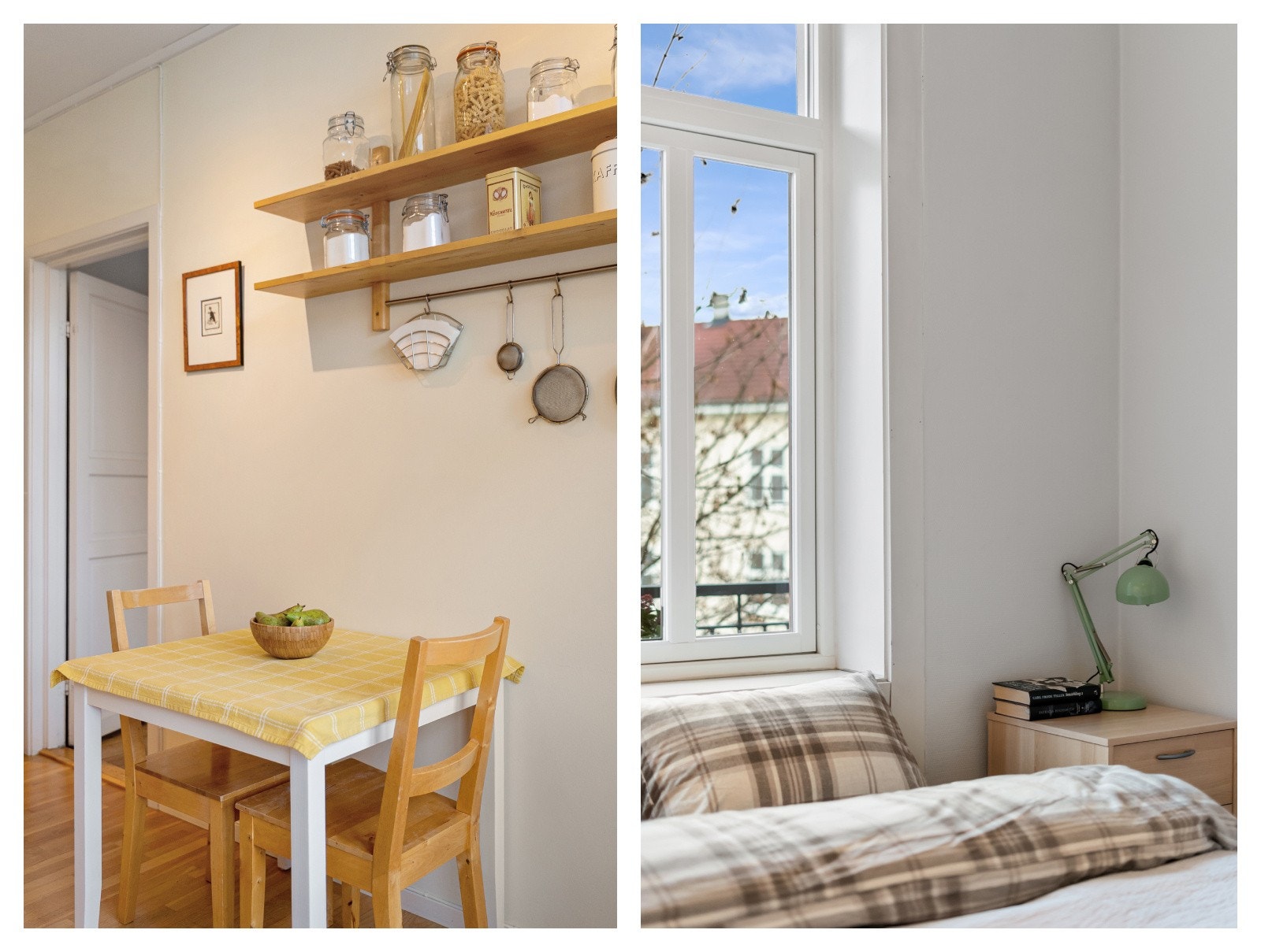 Fra kjøkkenet er det direkte inngang til soverommet. Galleribilde