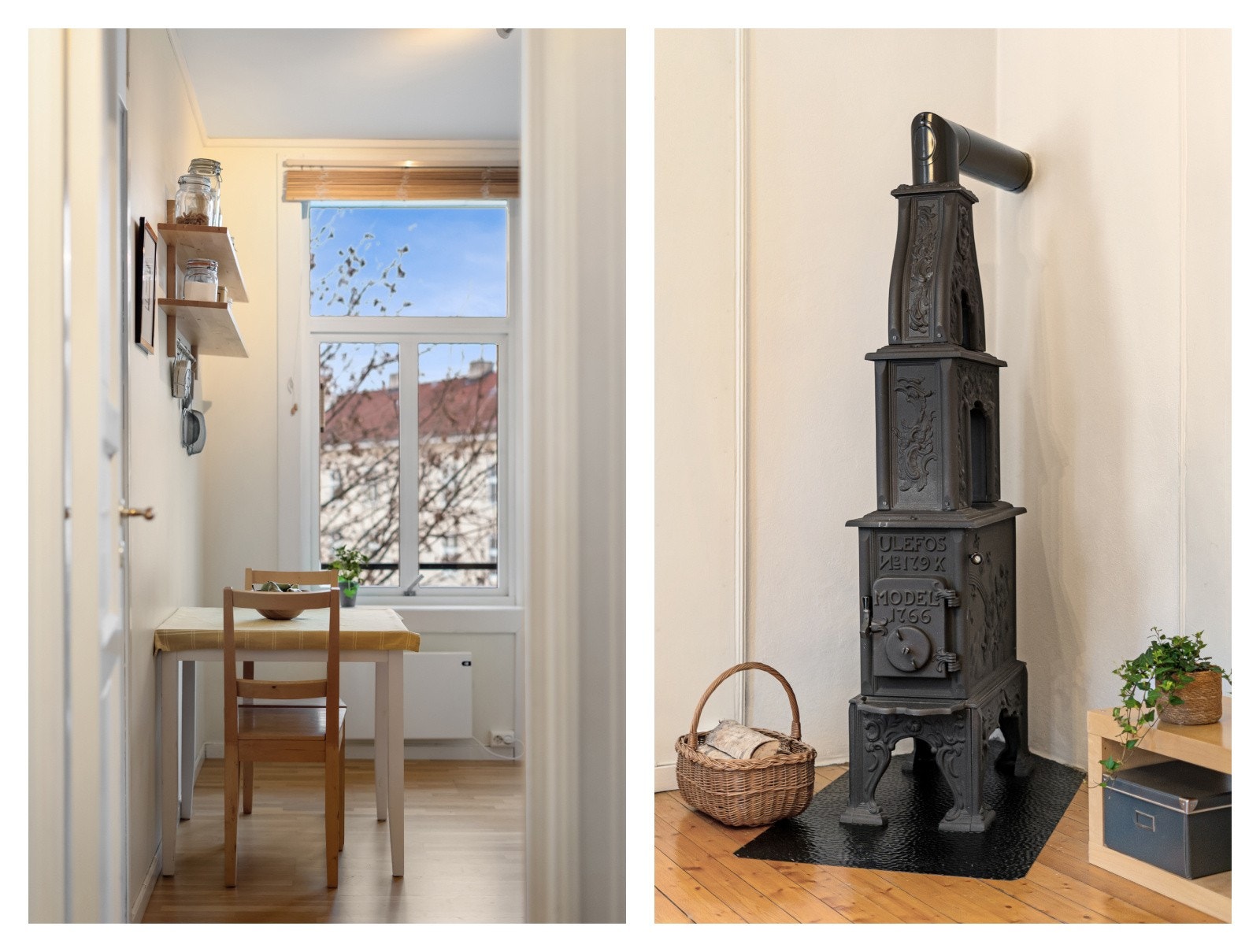 Videre fra stuen går man gjennom entréen og videre til et separat kjøkken. Galleribilde