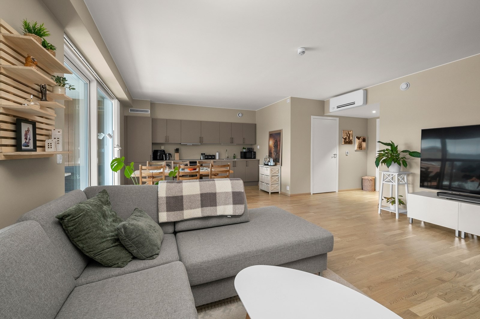 Leiligheten varmes opp av elektrisitet og varmepumpe. Galleribilde