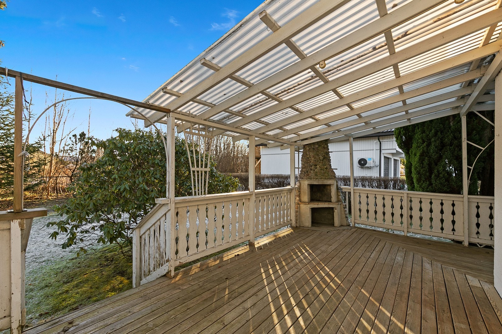 Nedgang til den store hagen fra terrassen Galleribilde