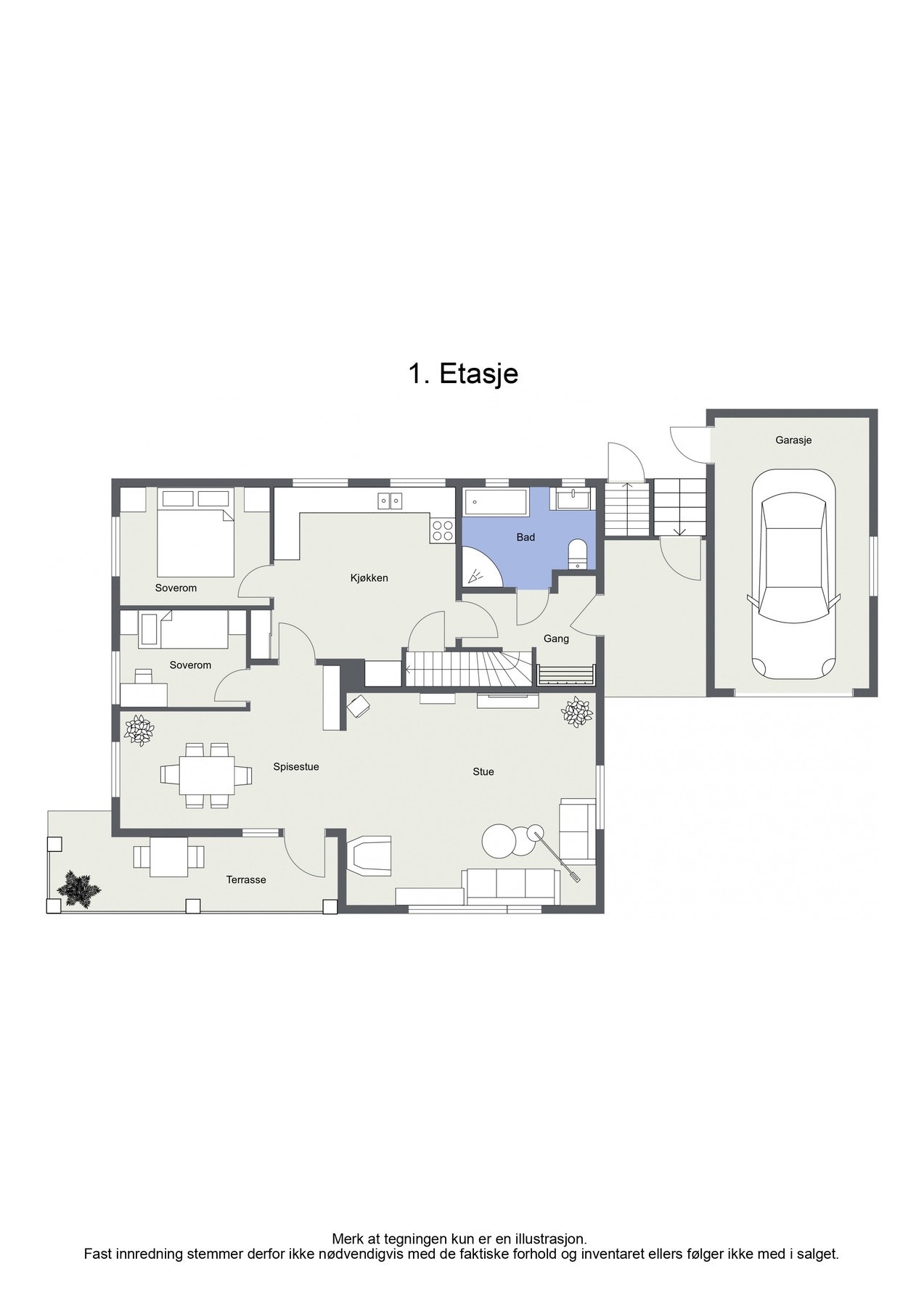 Plantegning 1.etasje Galleribilde