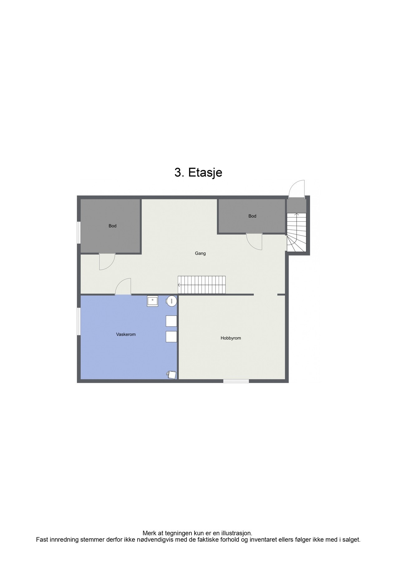 Plantegning kjelleretasje Galleribilde