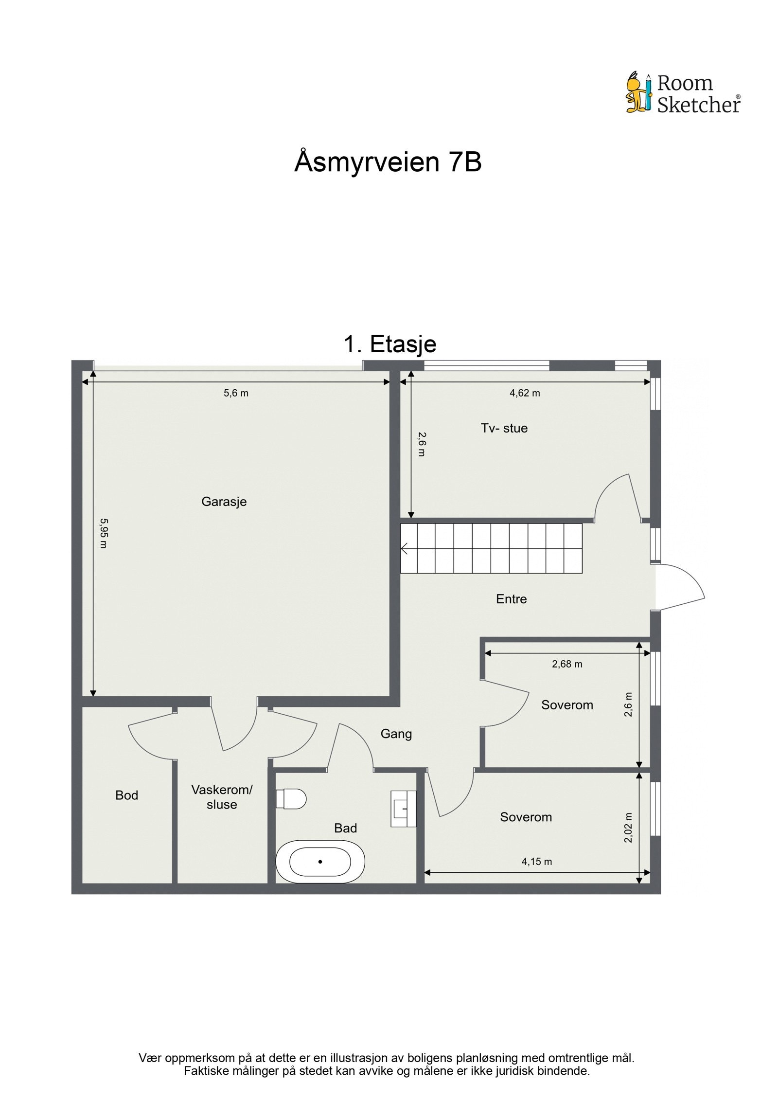 Plantegning første etasje Galleribilde