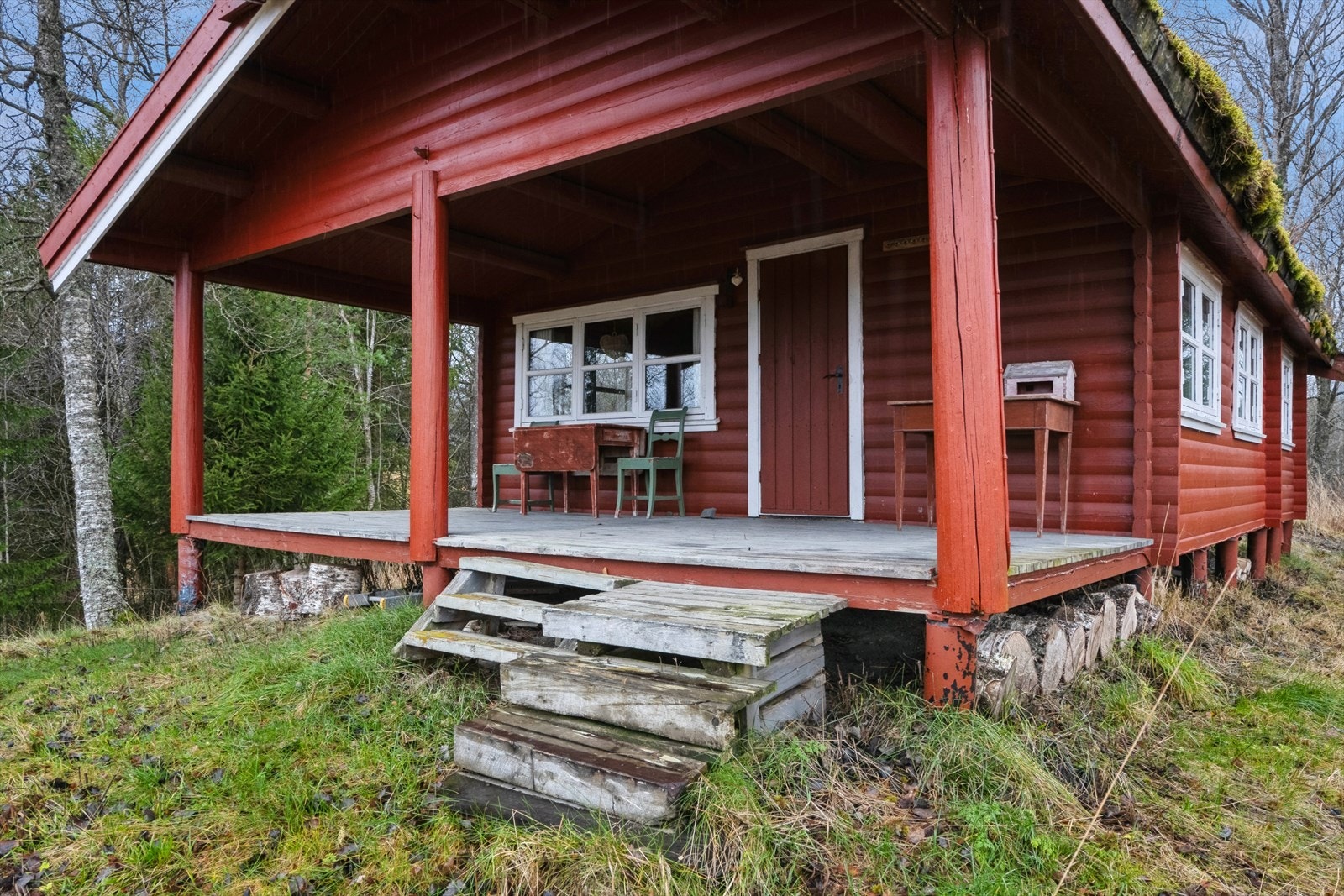 Overbygd terrasse. Galleribilde