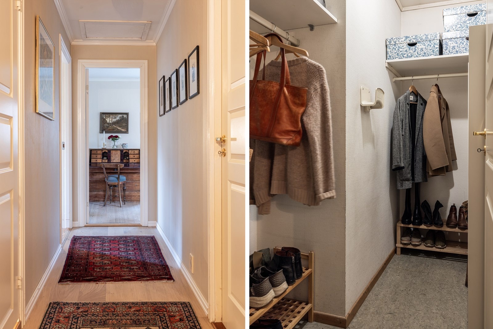 Praktisk garderobe som tidligere var en del av soverom 3. Galleribilde