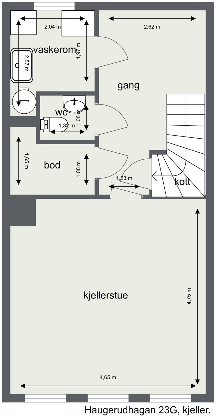 Planløsning underetasje Galleribilde
