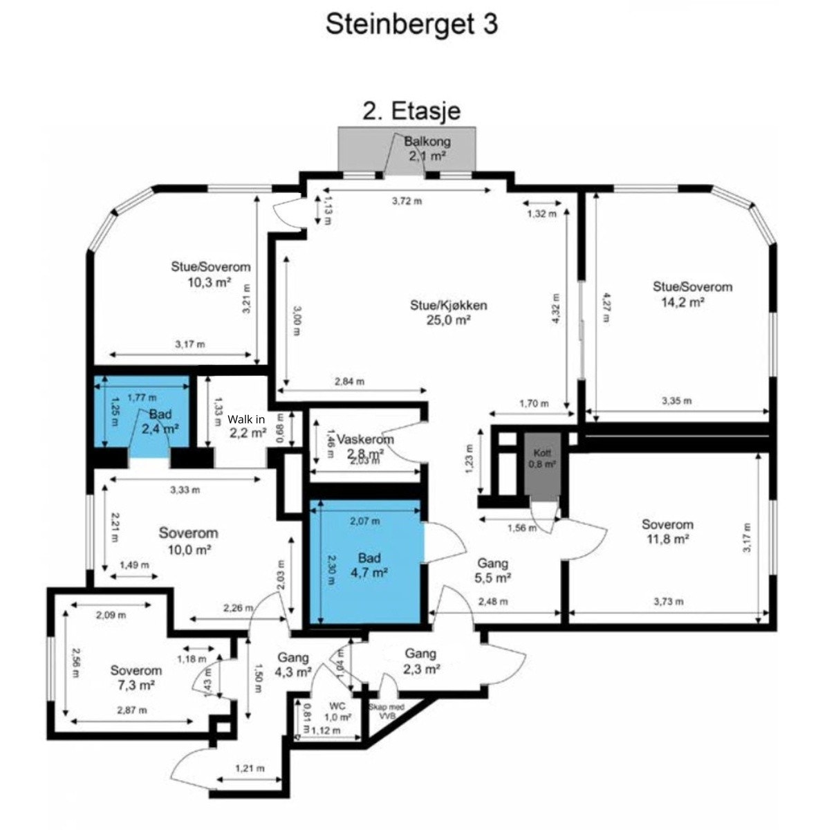 Planløsning 6-roms Galleribilde