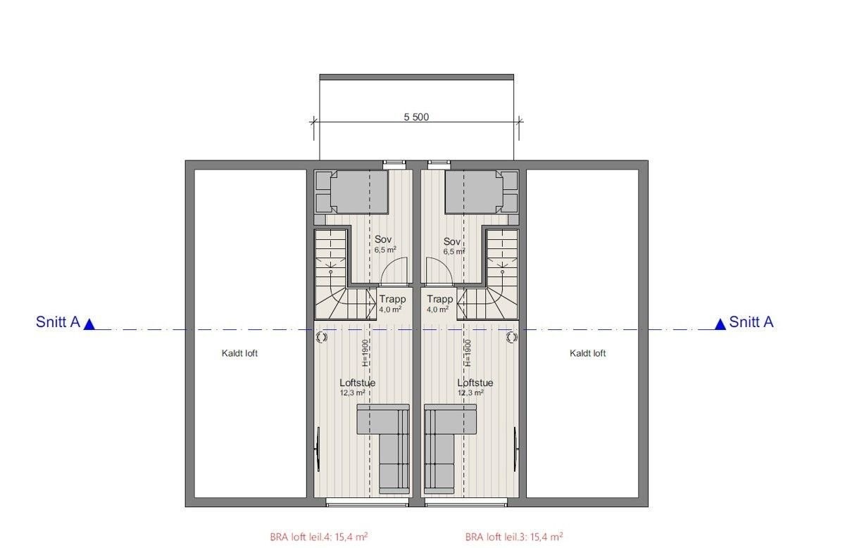4. etg.: Soverom og loftsstue/ ungdomsrom Galleribilde