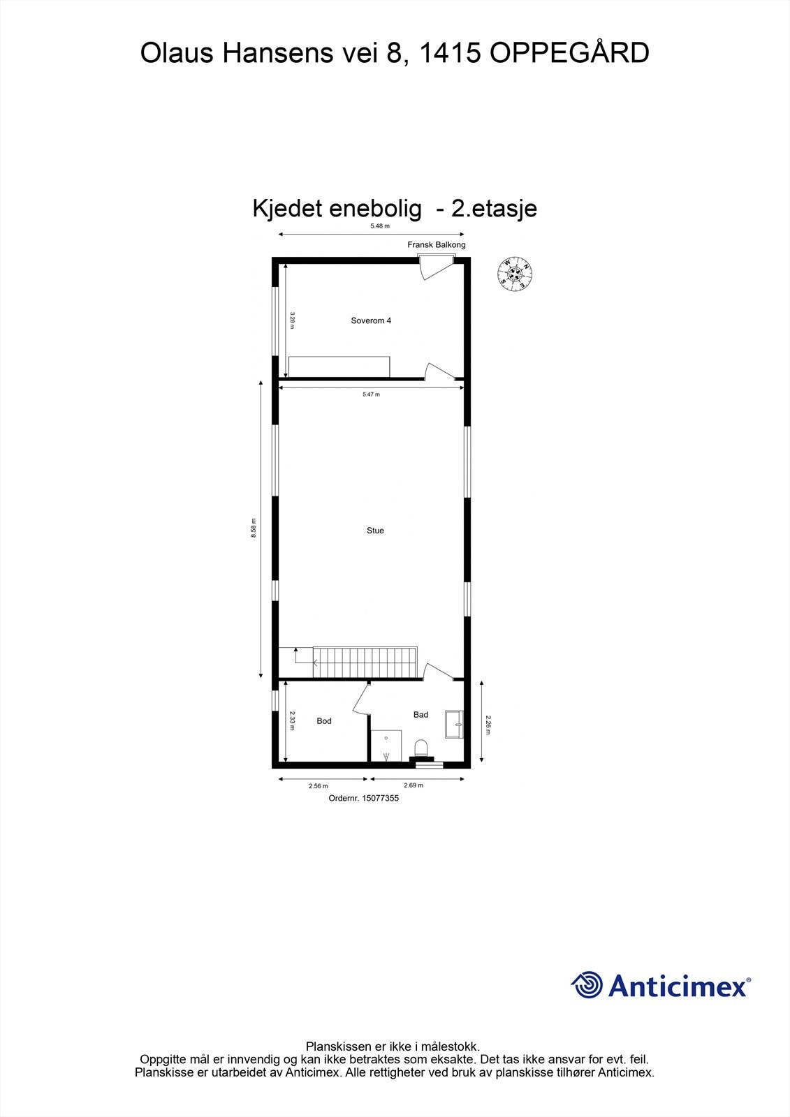 Plantegning for 2. etasje. Galleribilde