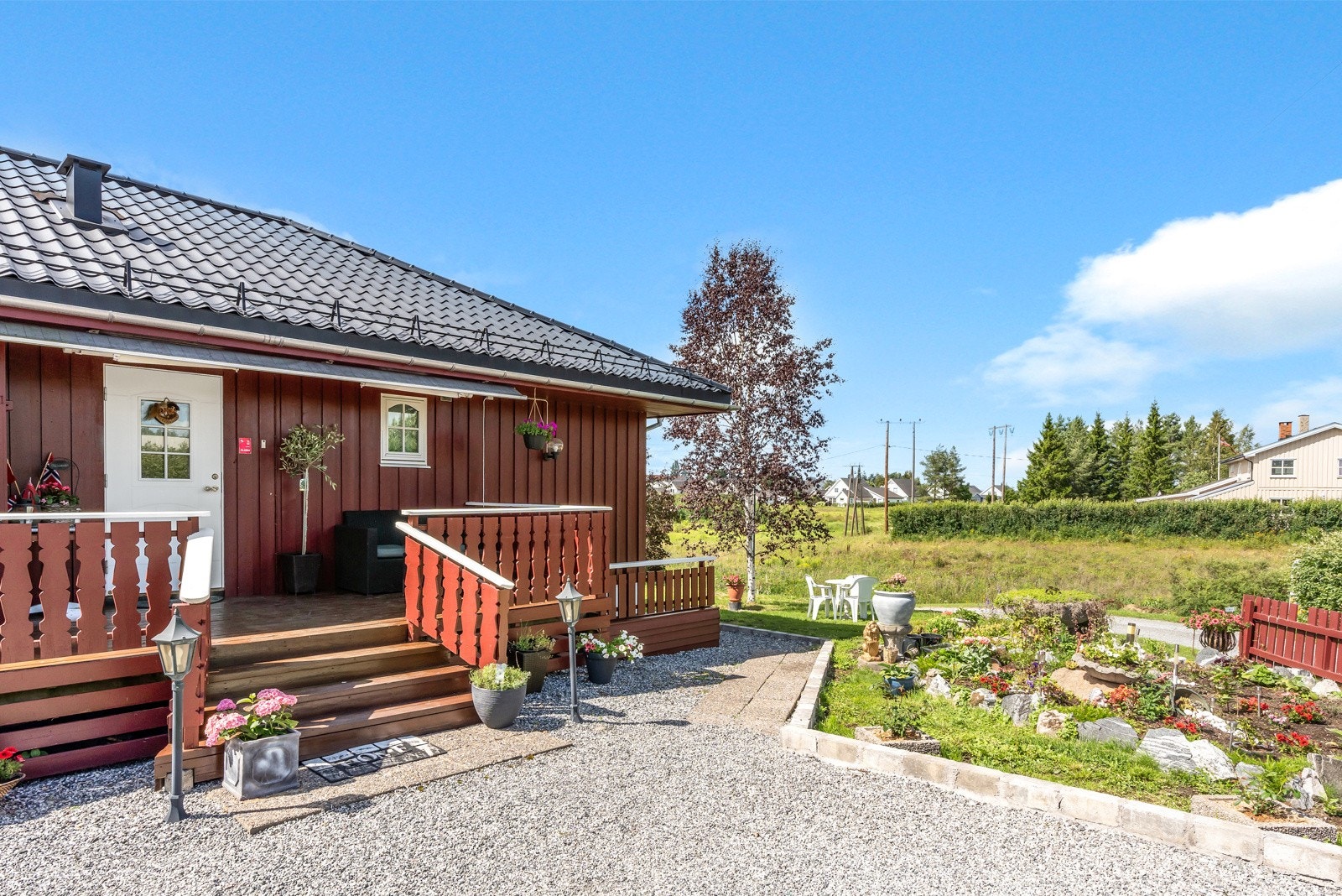 Attraktivt og veletablert boområde like utenfor Årnes sentrum i Nes kommune. Galleribilde