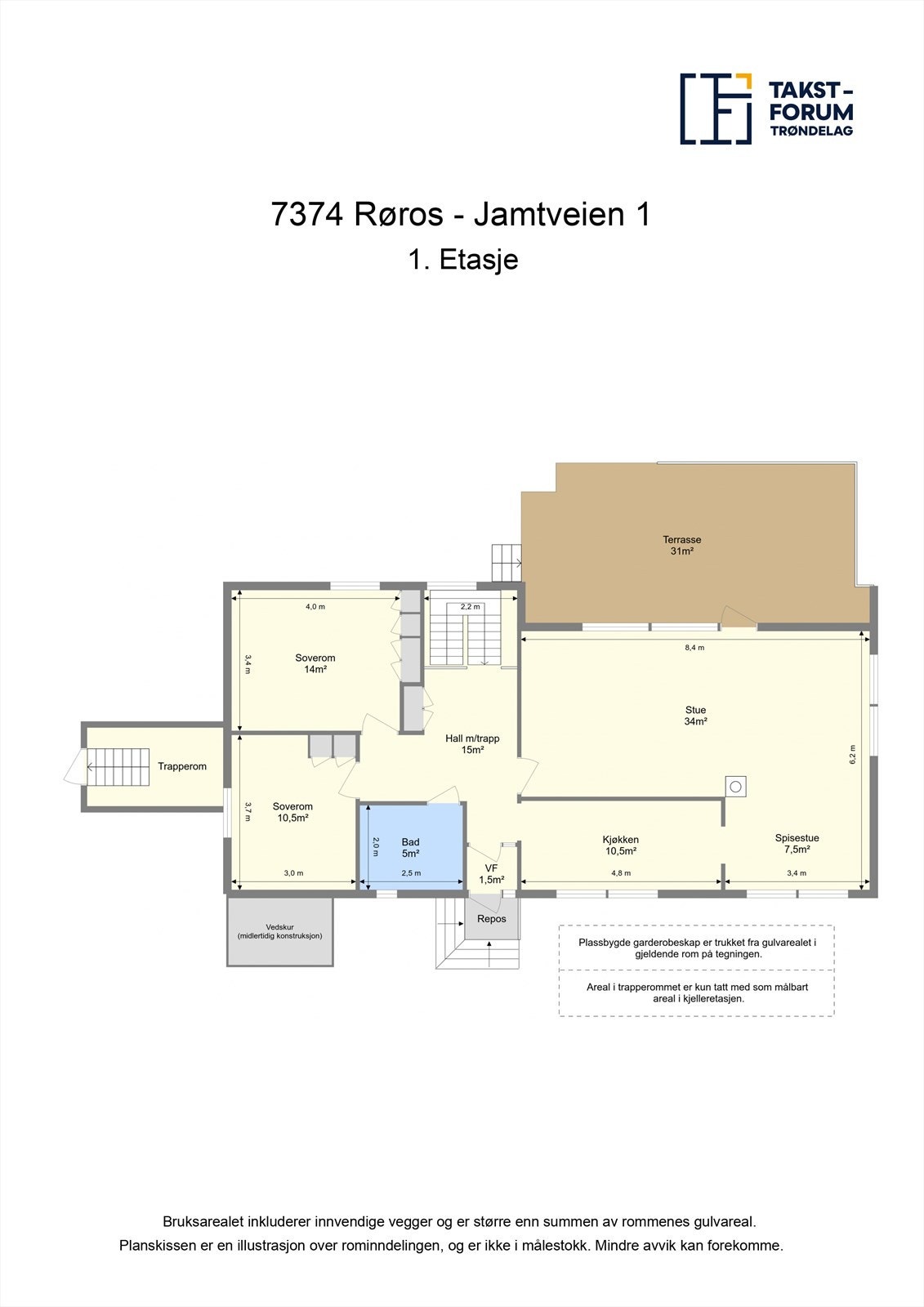 Plantegning 1. etasje. Galleribilde