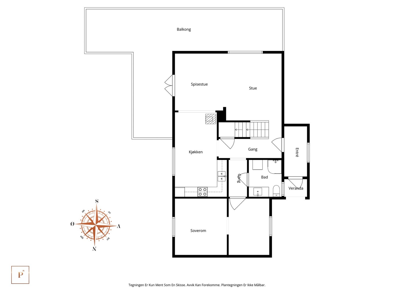 Plantegning 1.etg. Galleribilde