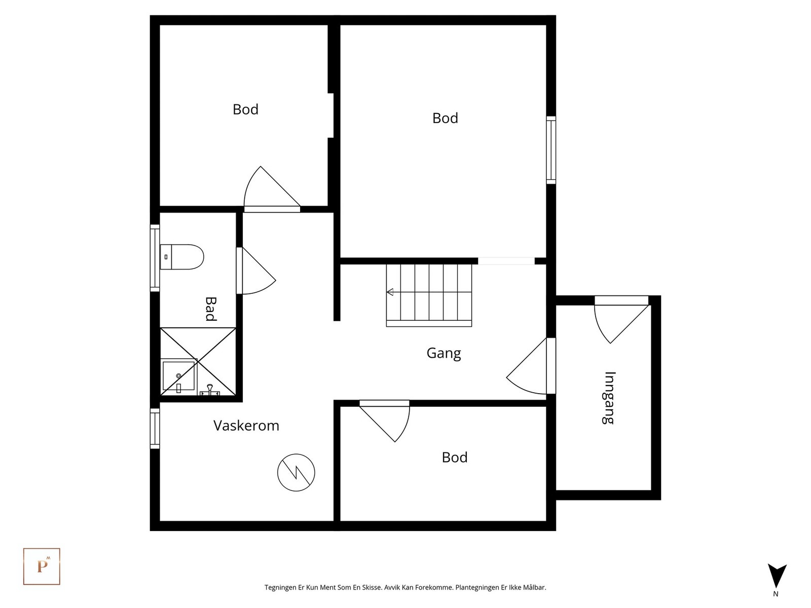 Plantegning kjeller Galleribilde