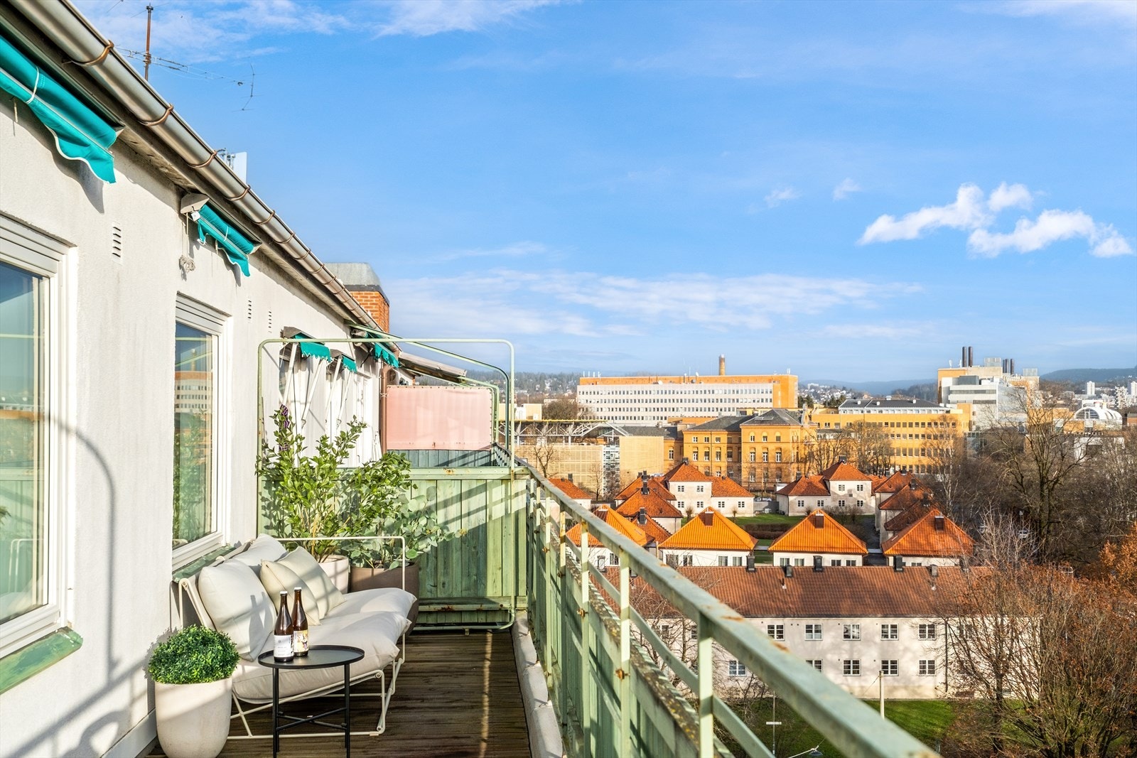 Den største takterrassen vender mot øst, og er på hele 31 kvm! Galleribilde