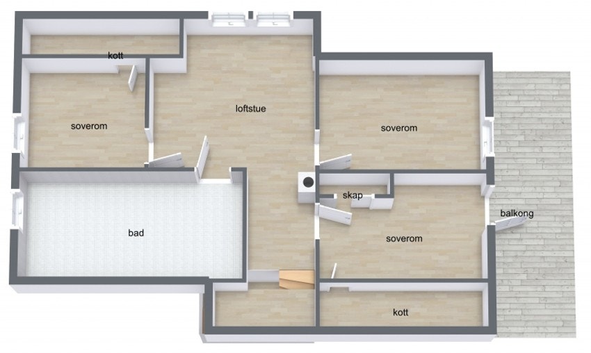 Plantegning 2. etasje Galleribilde