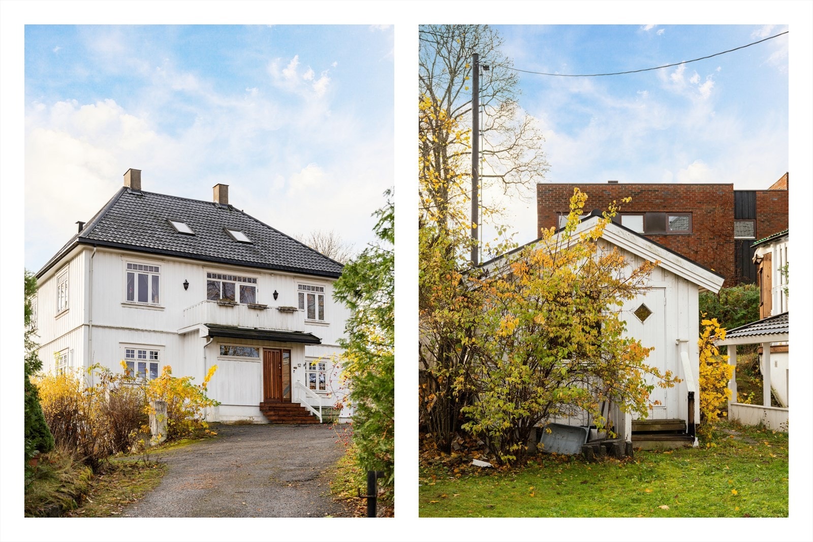 Front fasade med uthus/redskapsbod Galleribilde