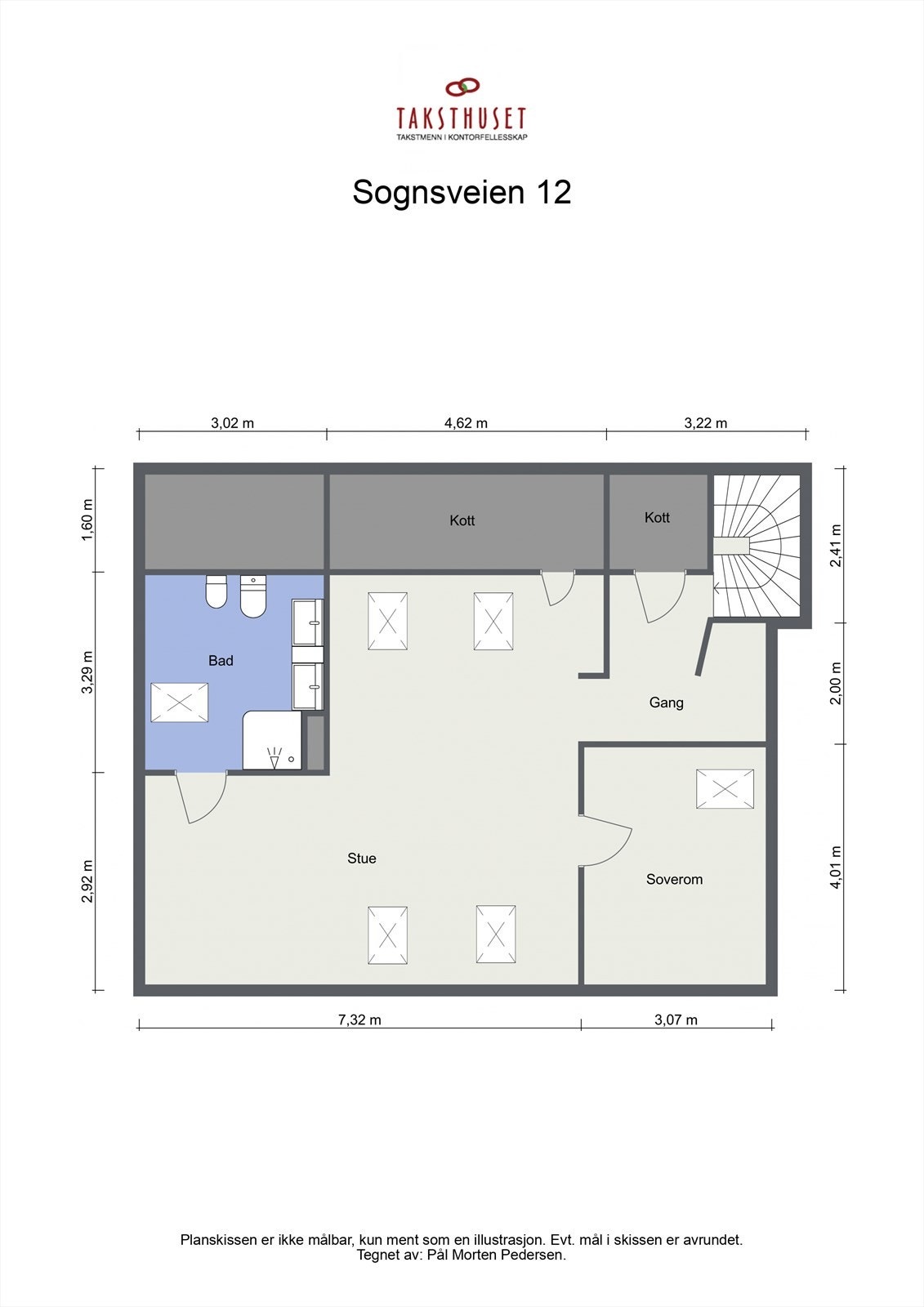 Plantegning loft Galleribilde