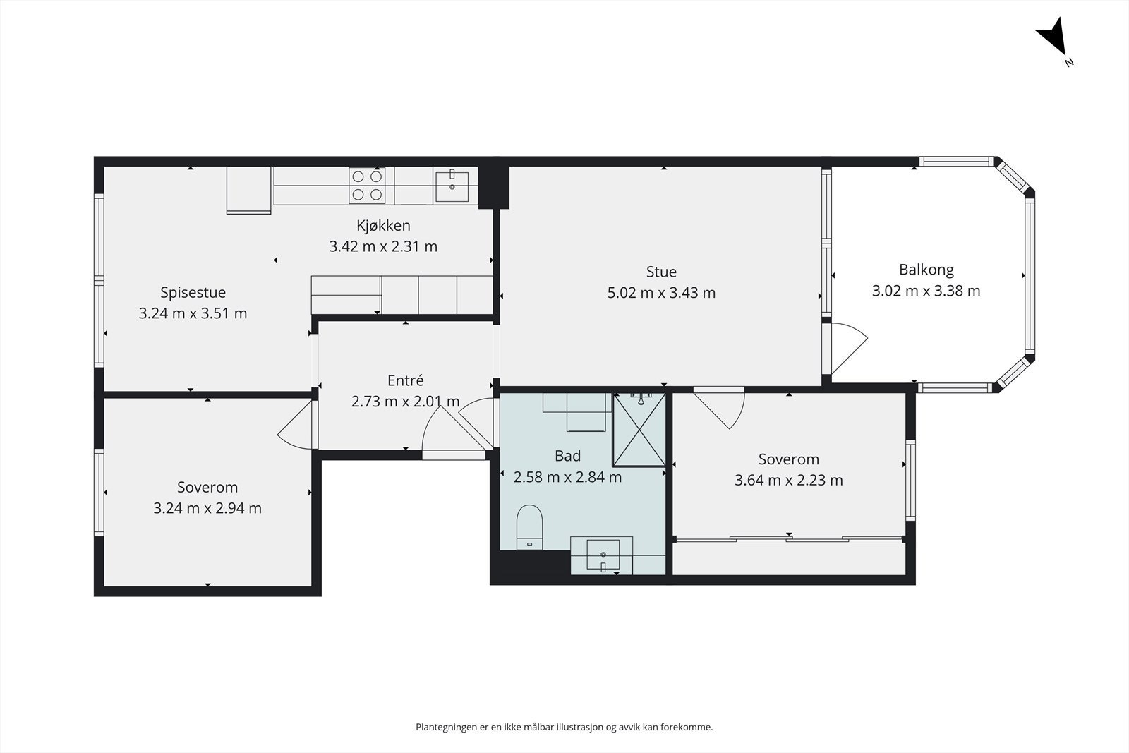 Plantegning Løvenstadvegen 12C. Galleribilde