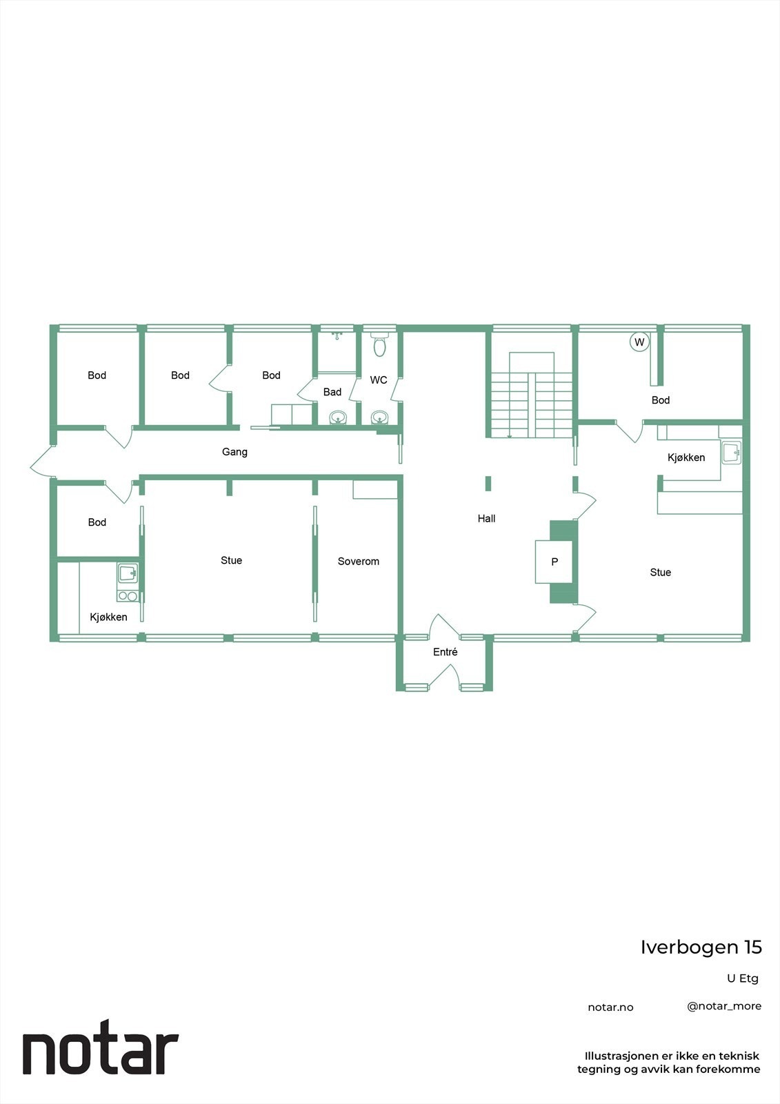 Plantegning underetasje Galleribilde