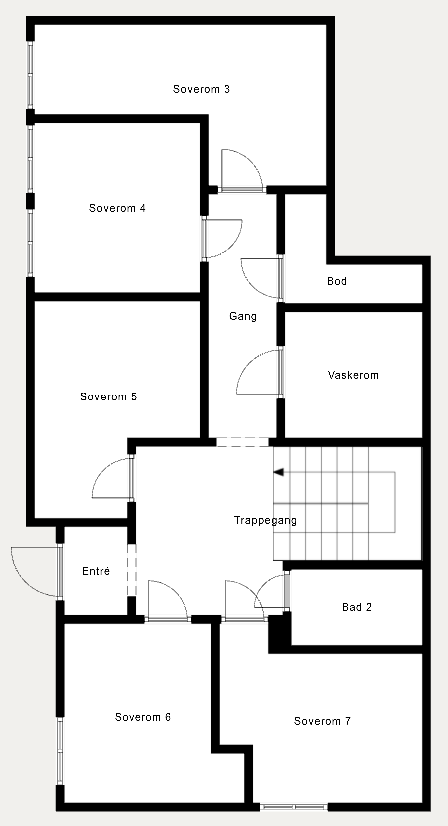 Plantegning for Underetasje Galleribilde
