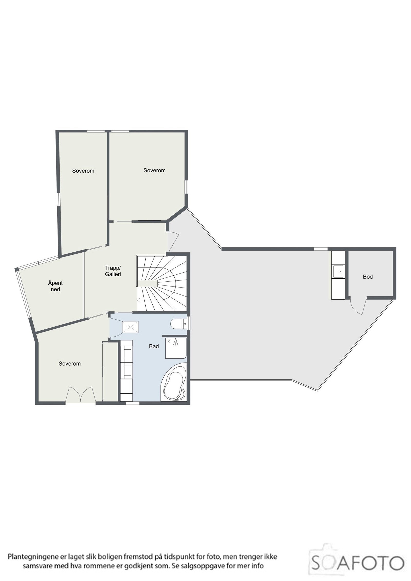 Planillustrasjon 2. etasje Galleribilde