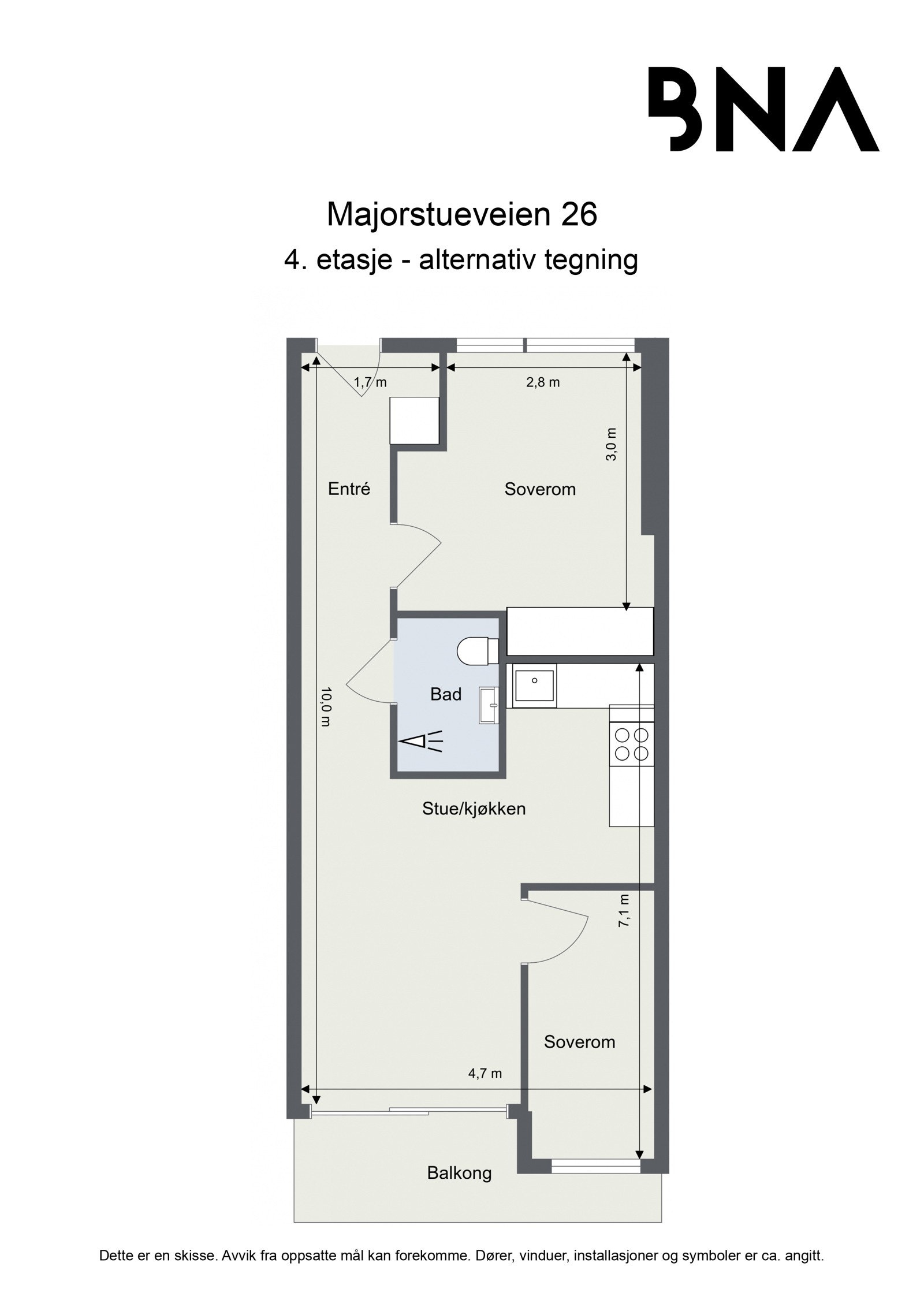 Alternativ plantegning Galleribilde