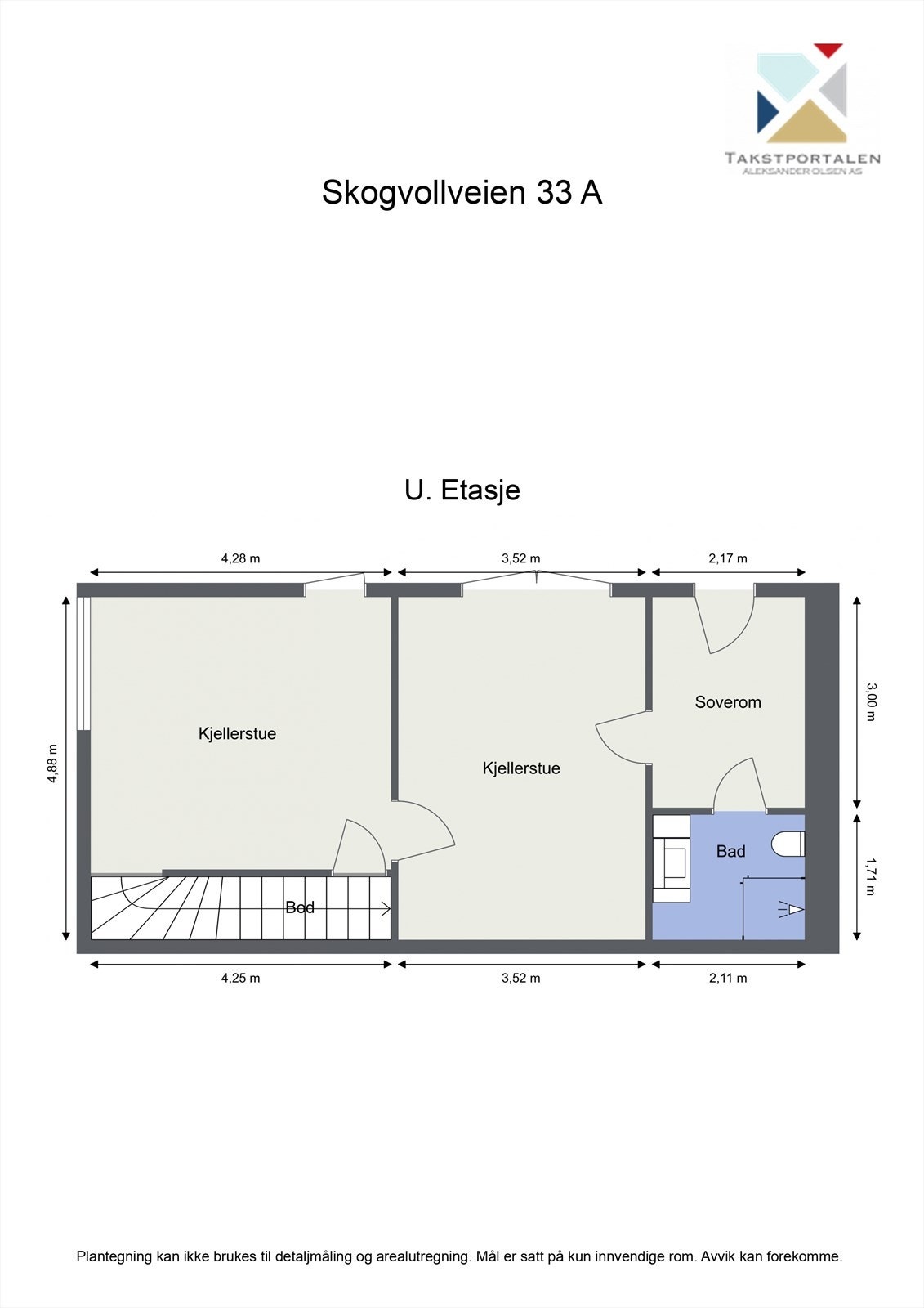 Plantegning underetasje. Galleribilde