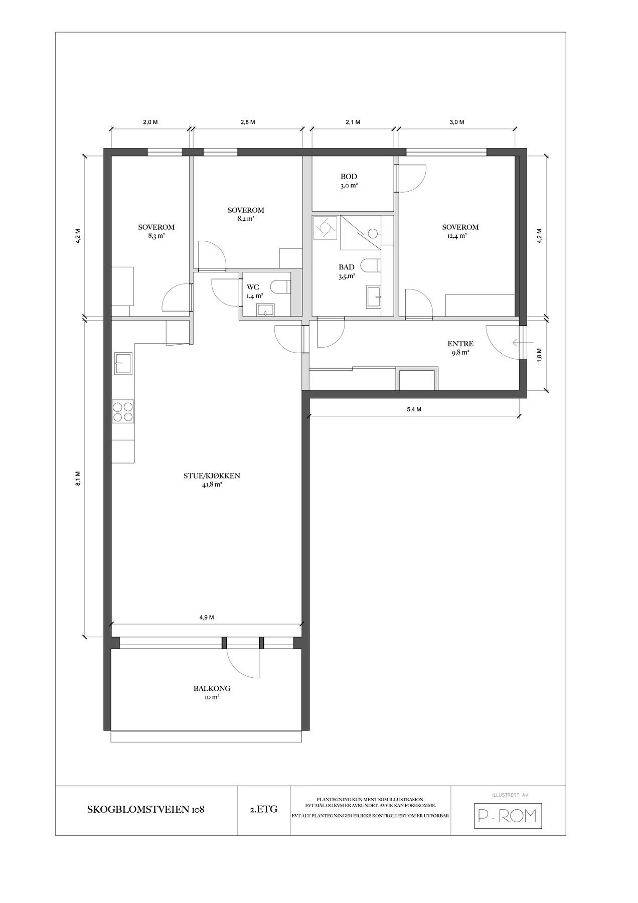 Perfekt planløsning. Merk deg: 41,8 m² stue/kjøkken i sentrum - plassen alle ender opp ! Galleribilde