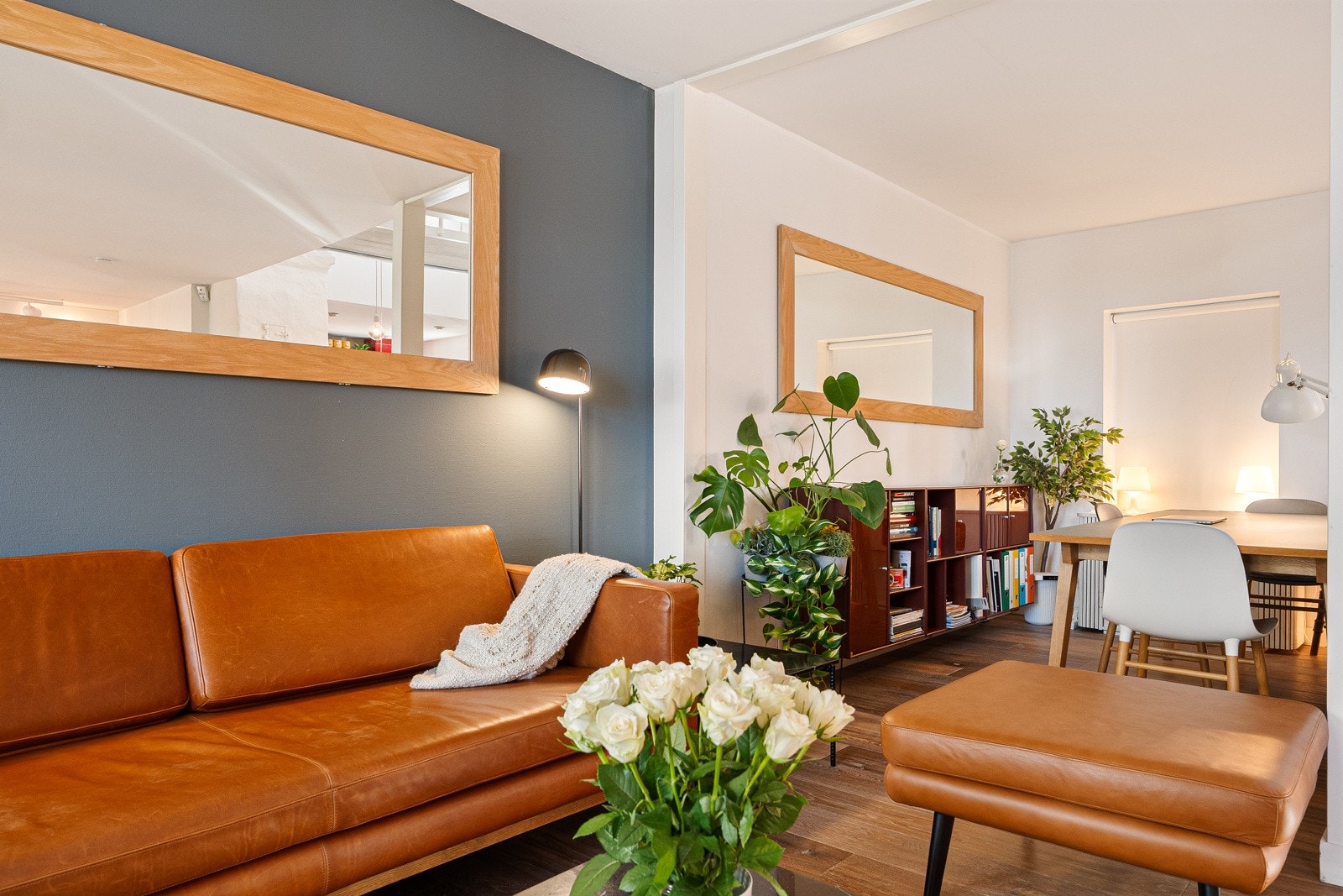 Til høyre i bildet var det tidligere soverom, nå er det kontor. Tilbakestilling er dog enkelt å få til. Galleribilde