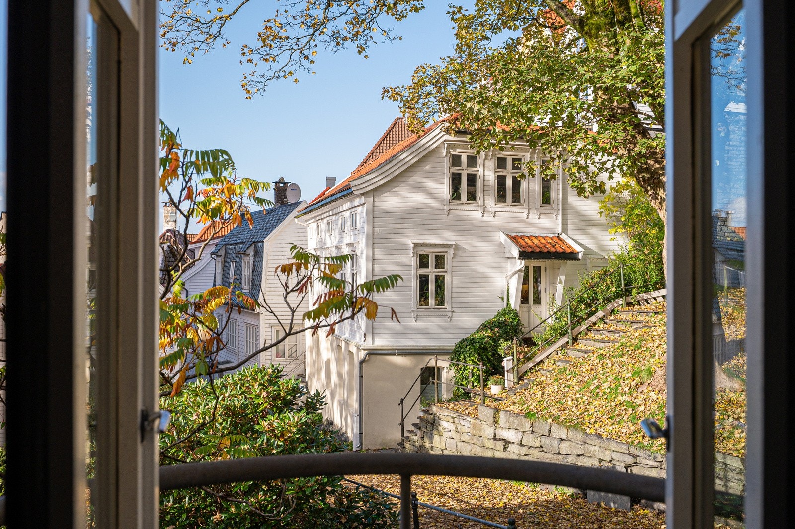 Utsikt fra balkongen Galleribilde