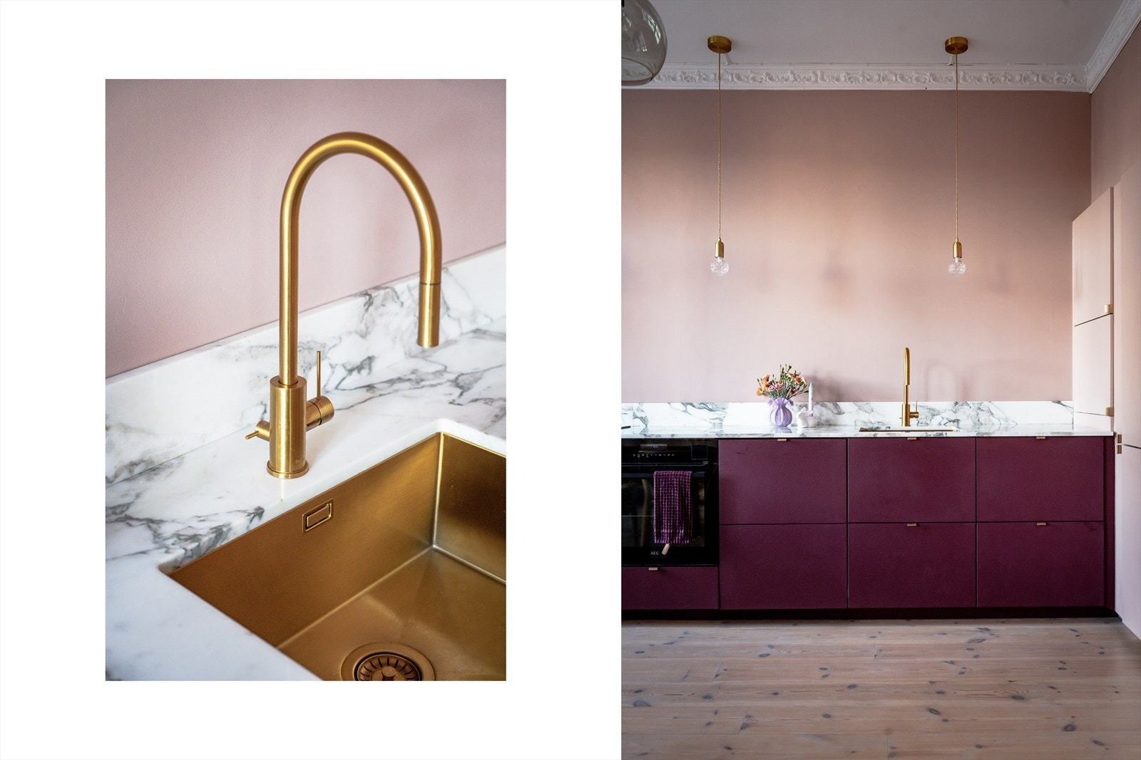 Integrert kum med armatur fra Primy og vask fra Nordic Tech. Galleribilde