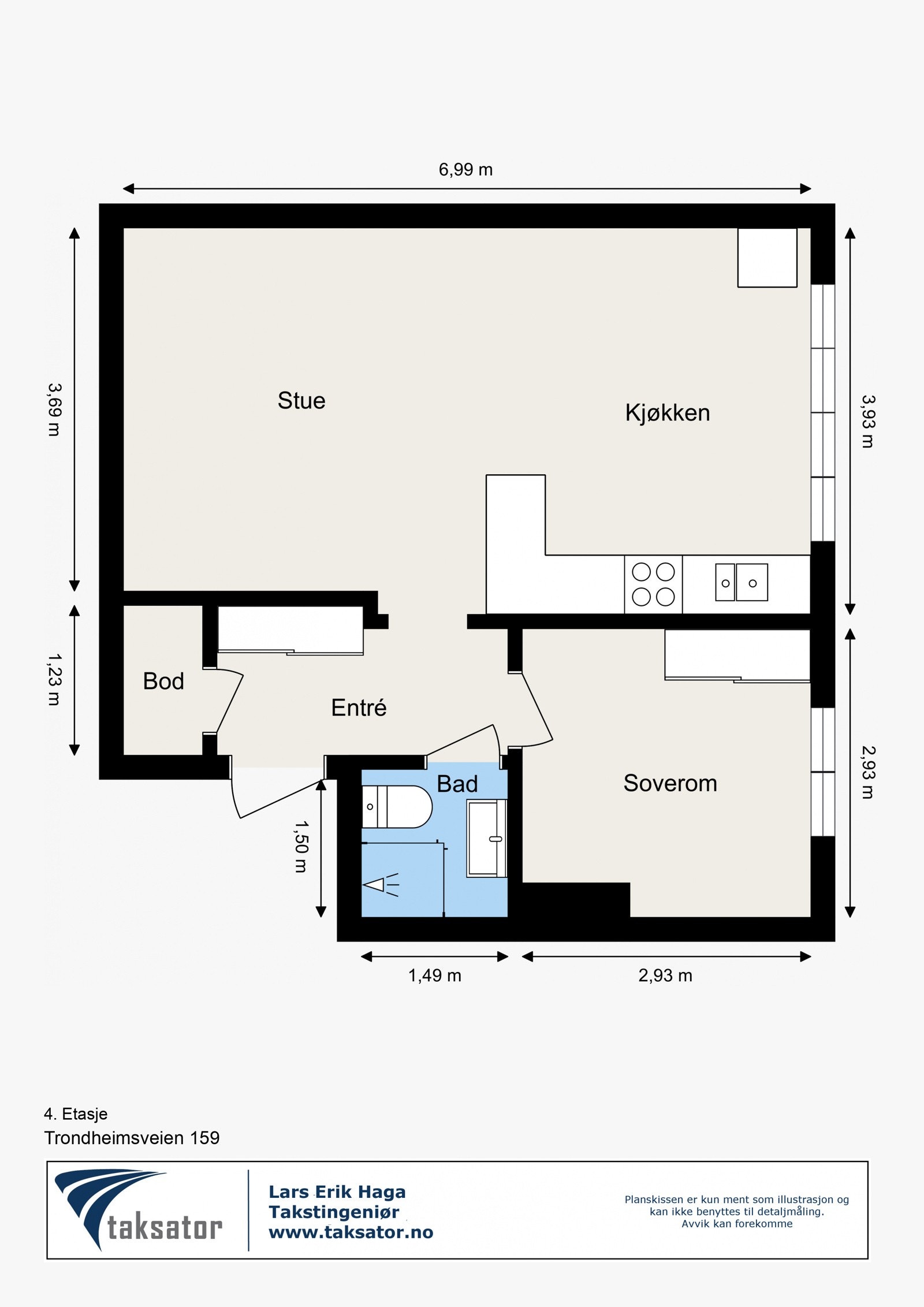 Plantegning - 4. etasje. Galleribilde
