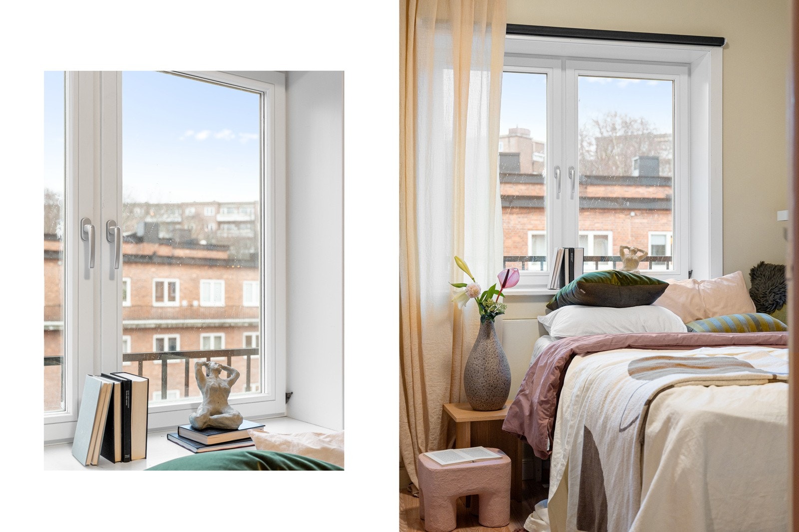 Rolig og tilbaketrukket soverom med god plass til garderobeskap og øvrig møblement. Galleribilde