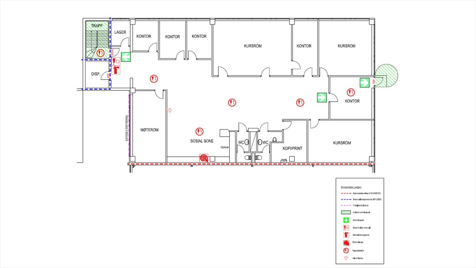 Plantegning 3. etasje Galleribilde