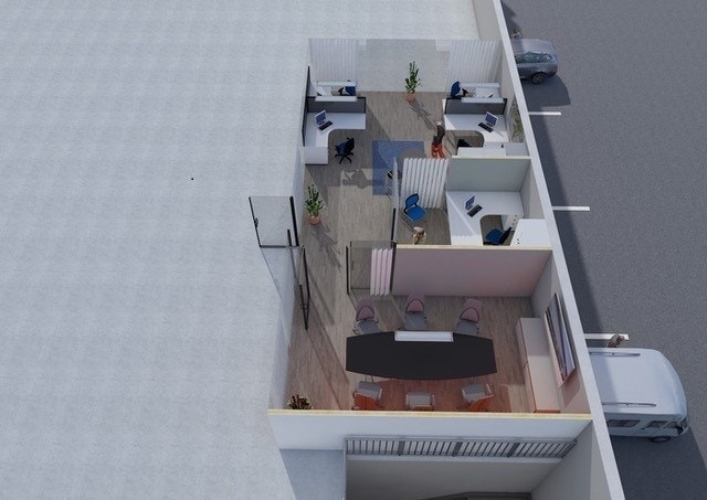 Illustrasjon kontor Galleribilde