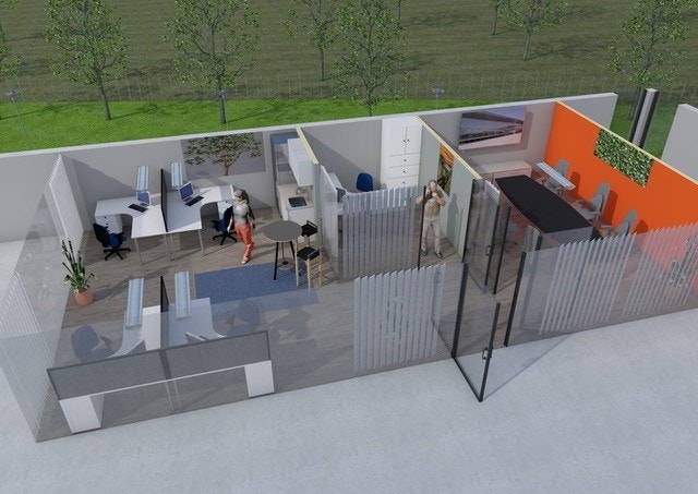 Illustrasjon kontor Galleribilde