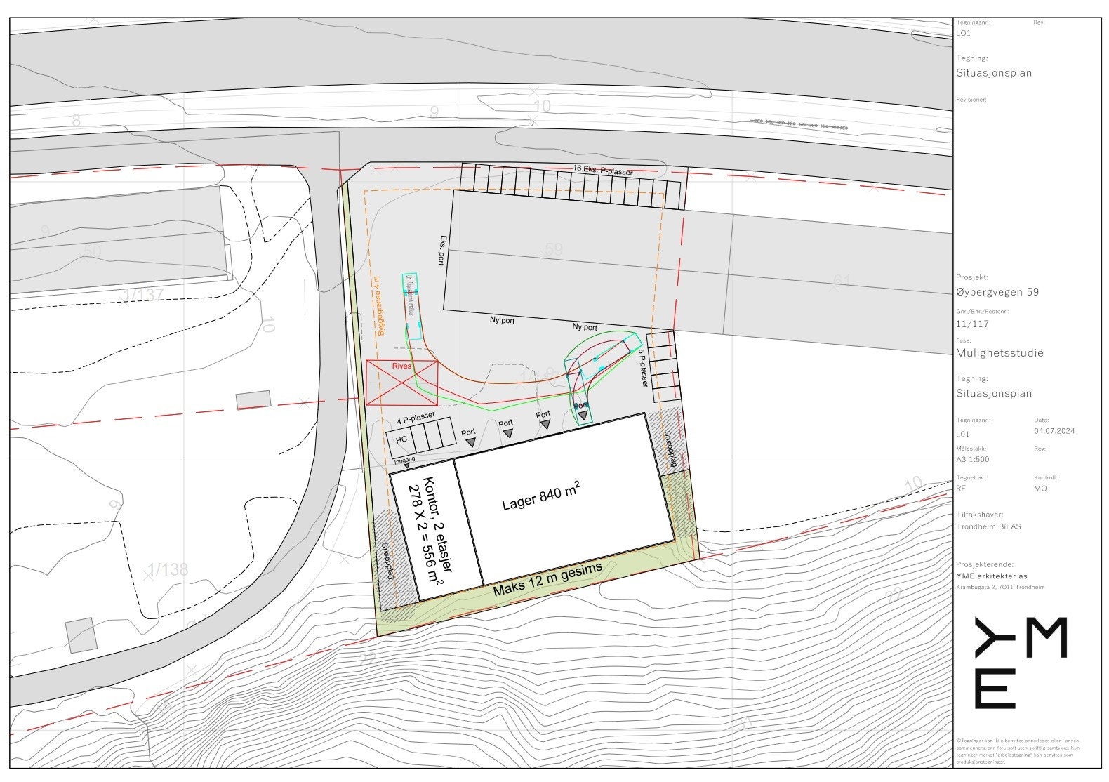 Plassering av nytt kombinasjonsbygg Galleribilde