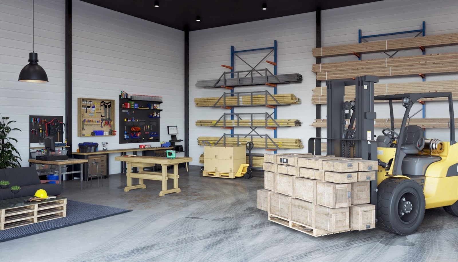 Lagerareal for bedrifter Galleribilde