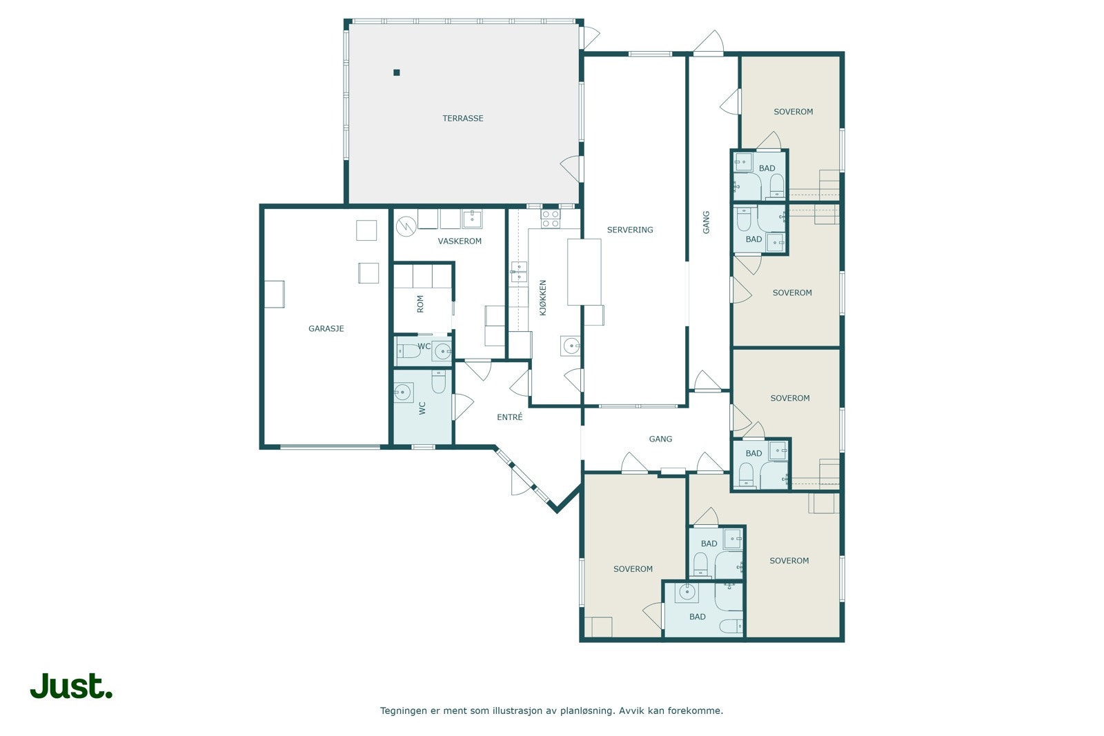 Plantegning 1. etg. Galleribilde