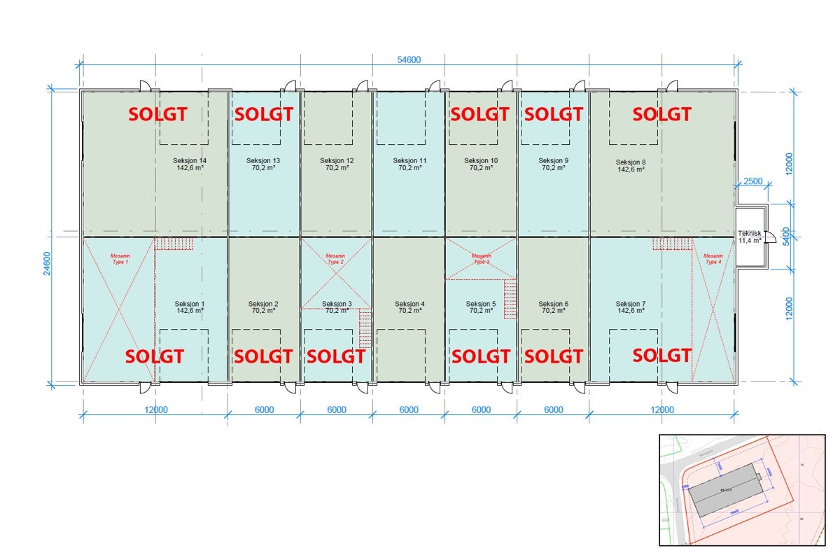 Oversikt over solgte seksjoner Galleribilde