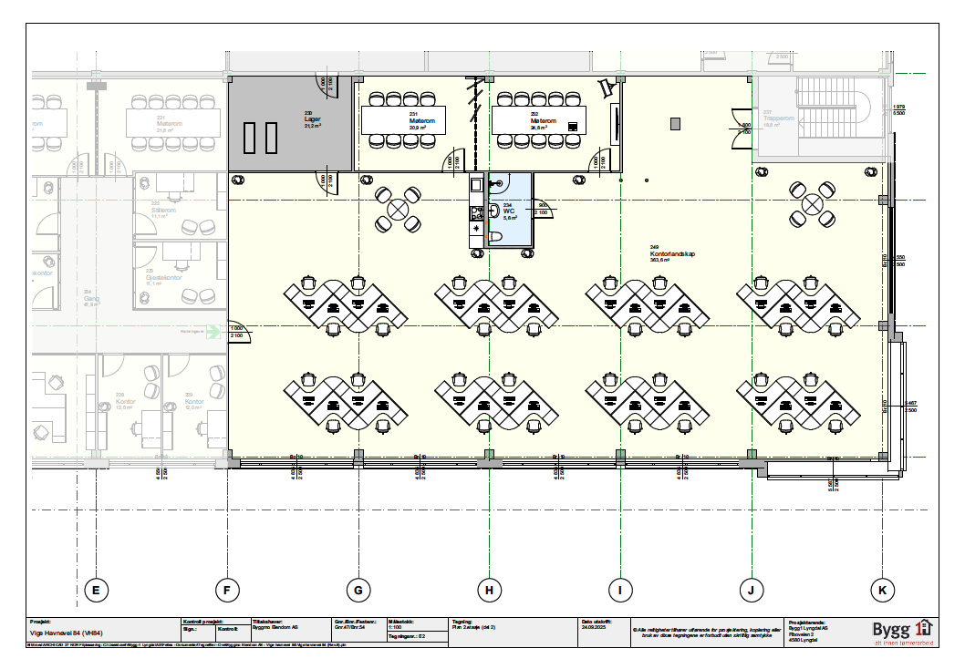 Forslag plantegning 2. etg Galleribilde