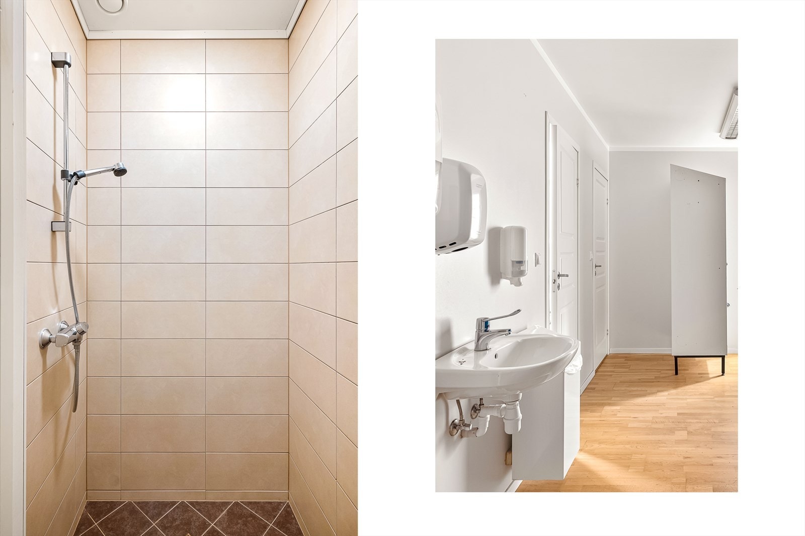 Kollasj Dusj og garderobe Galleribilde