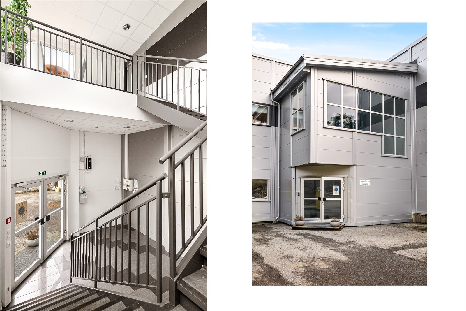 Kollasj Entre hall kontor Galleribilde