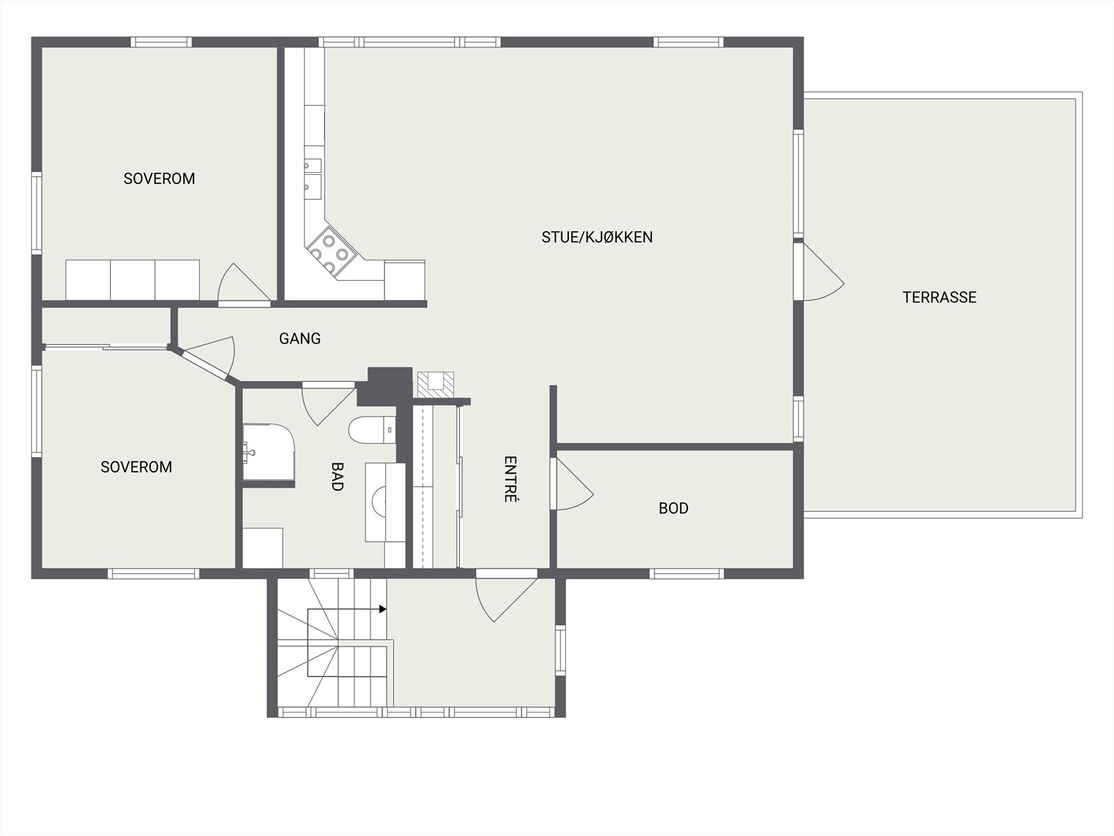 Plantegning 2. etg. Galleribilde